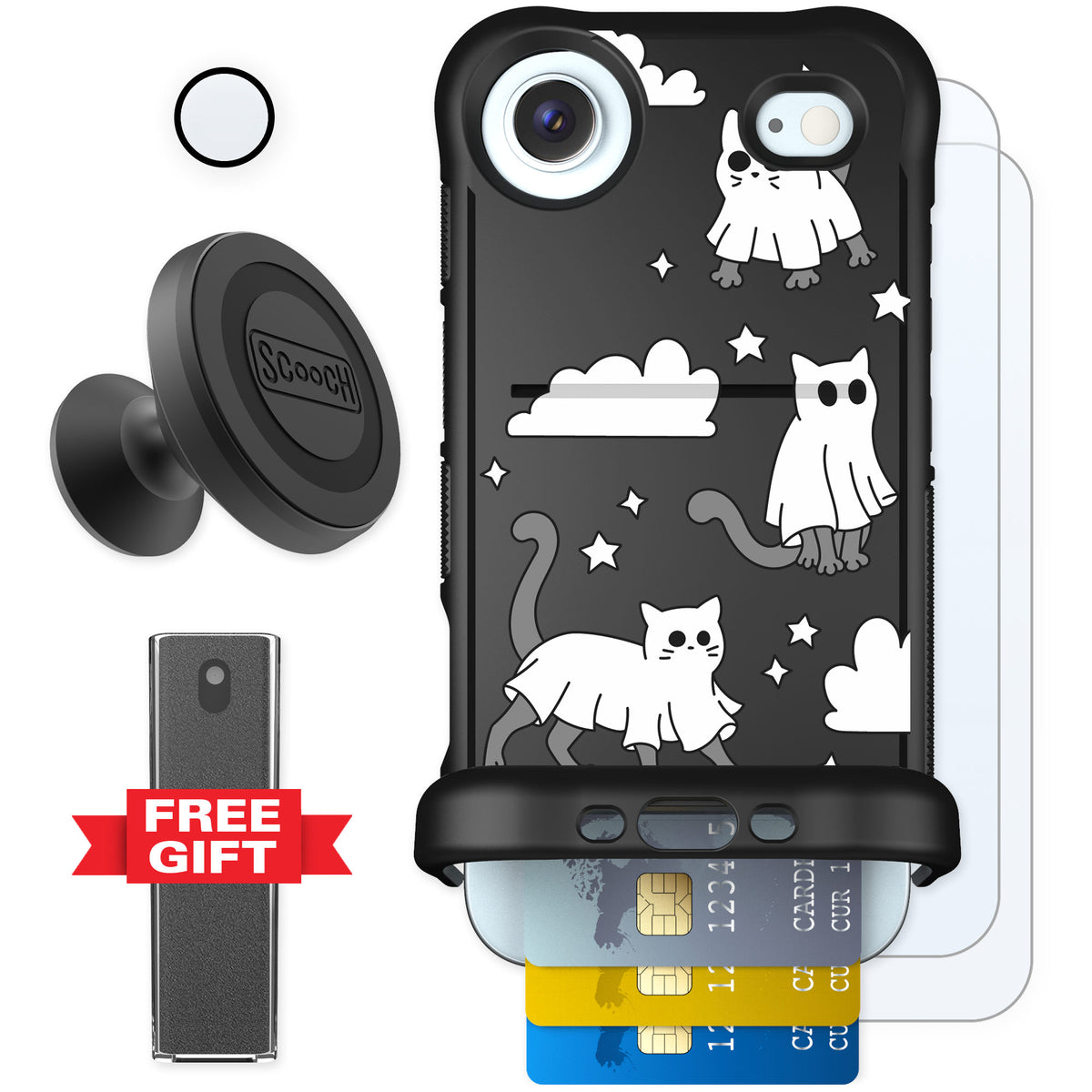 Scooch Wingmate Scaredy Cats for iPhone Air — Defender Bundle