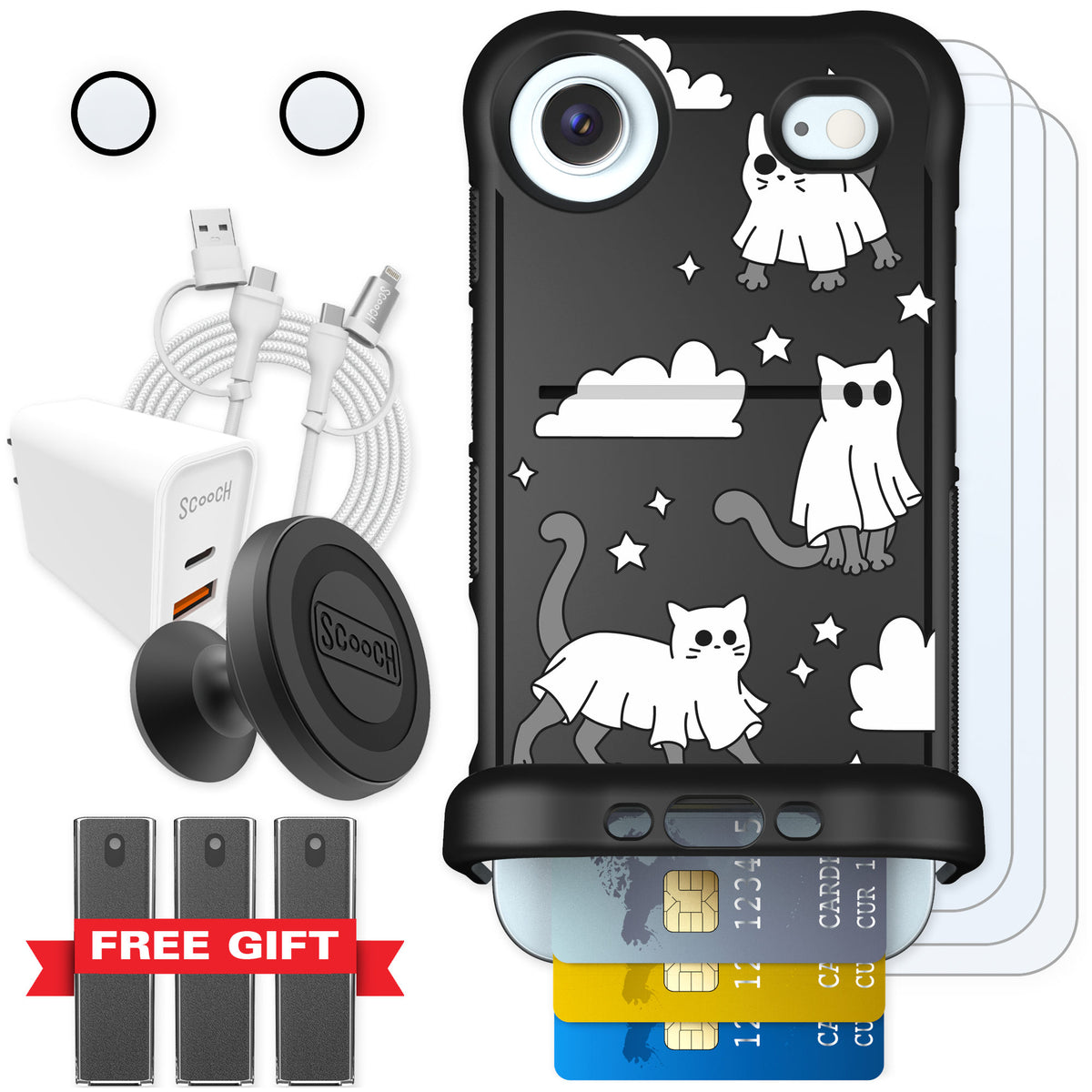 Scooch Wingmate Scaredy Cats for iPhone Air — Ultimate Bundle
