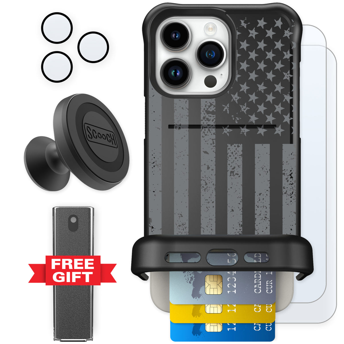 Scooch Wingmate Weathered Glory for iPhone 15 Pro Max β Defender Bundle