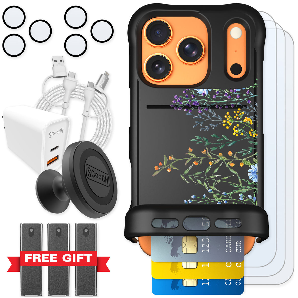 Scooch Wingmate Meadow Bloom for iPhone 17 Pro β Ultimate Bundle