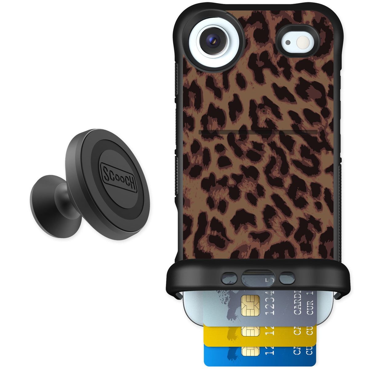 Scooch Wingmate Luxe Leopard for iPhone Air — Starter Bundle