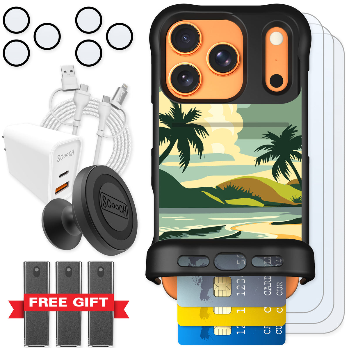 Scooch Wingmate Paradise Cove for iPhone 17 Pro β Ultimate Bundle