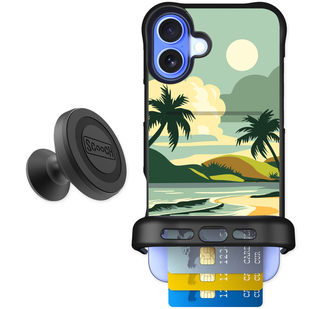 Scooch Wingmate Paradise Cove for iPhone 16 Plus β Starter Bundle