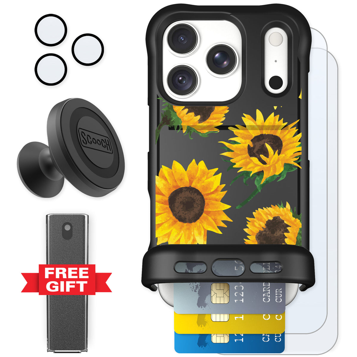 Scooch Wingmate Sunflower Frenzy for iPhone 18 Pro β Defender Bundle