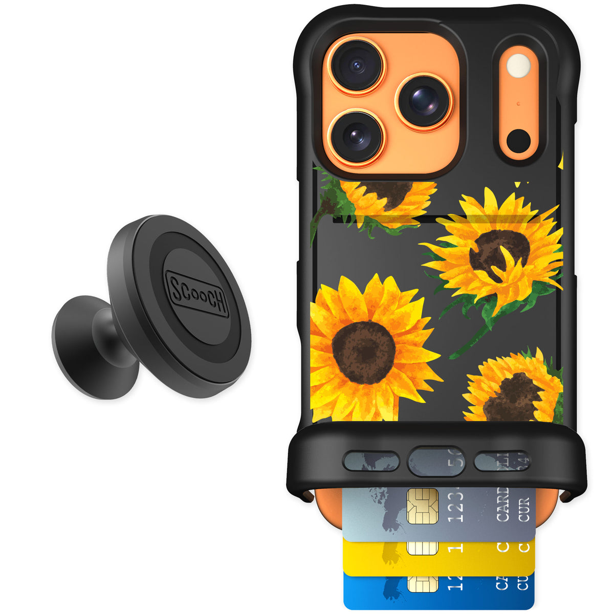 Scooch Wingmate Sunflower Frenzy for iPhone 17 Pro β Starter Bundle