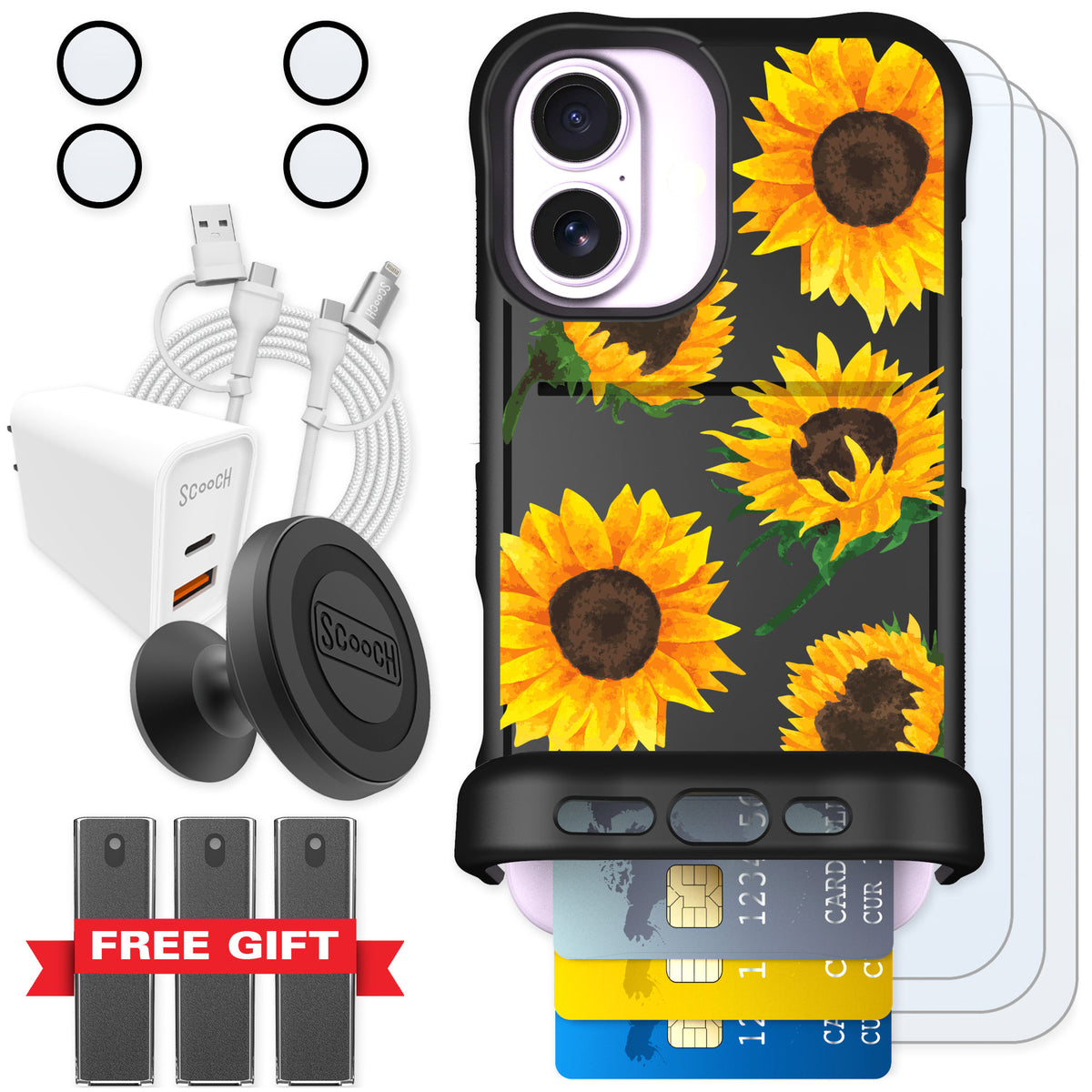 Scooch Wingmate Sunflower Frenzy for iPhone 17 β Ultimate Bundle