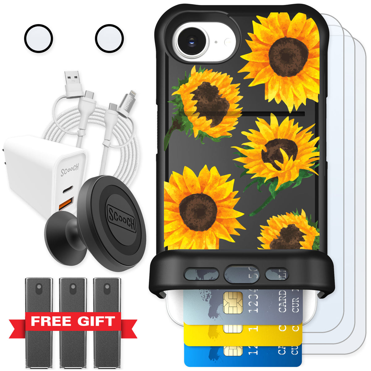 Scooch Wingmate Sunflower Frenzy for iPhone 17e β Ultimate Bundle