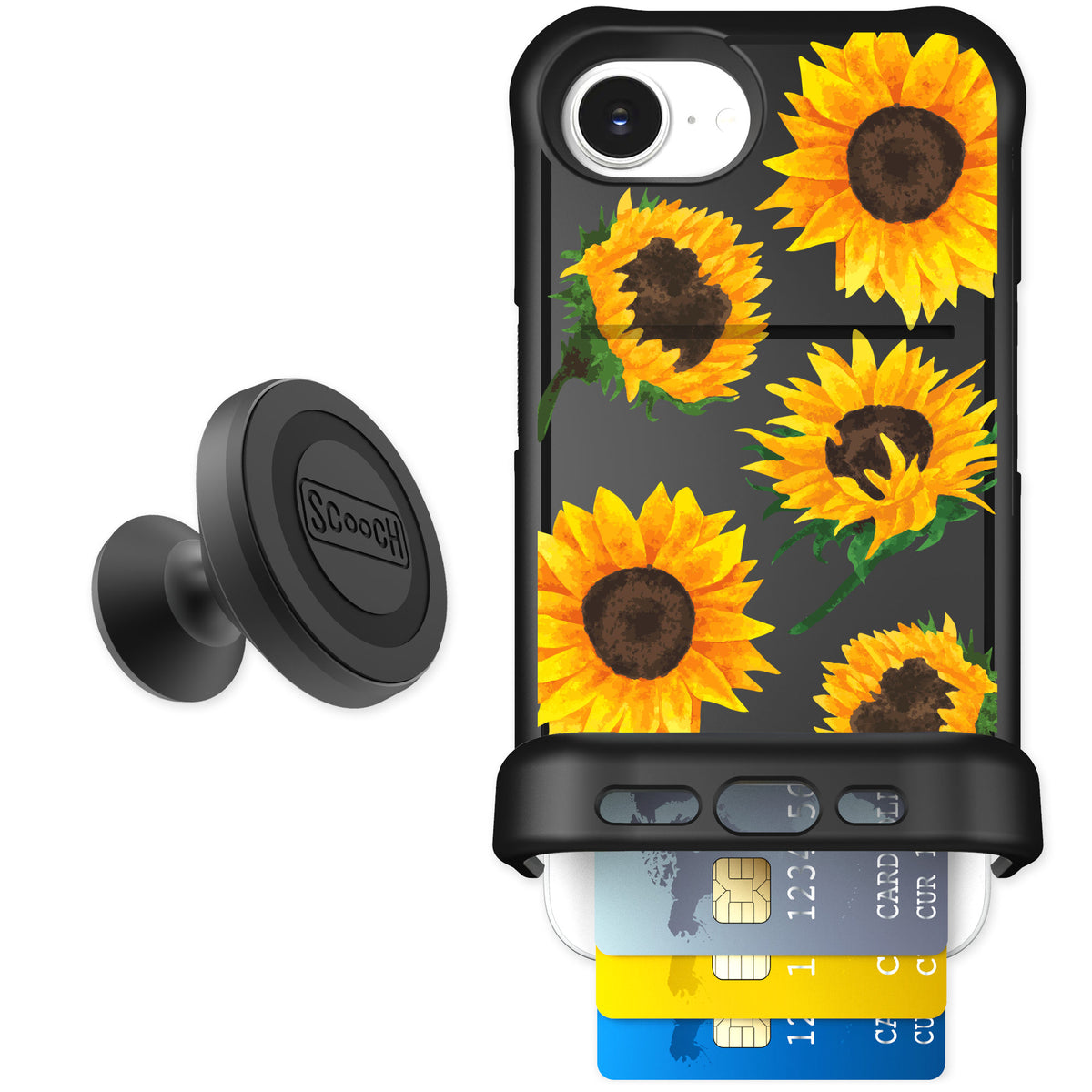 Scooch Wingmate Sunflower Frenzy for iPhone 16e β Starter Bundle