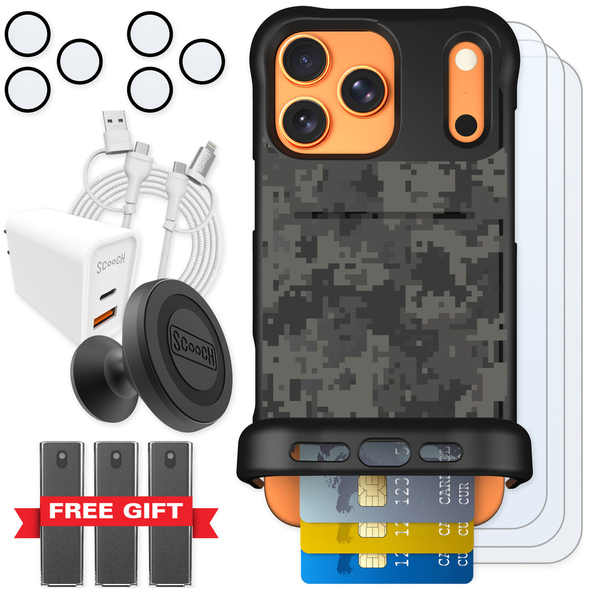 Scooch Wingmate Digi Camo for iPhone 17 Pro Max — Ultimate Bundle