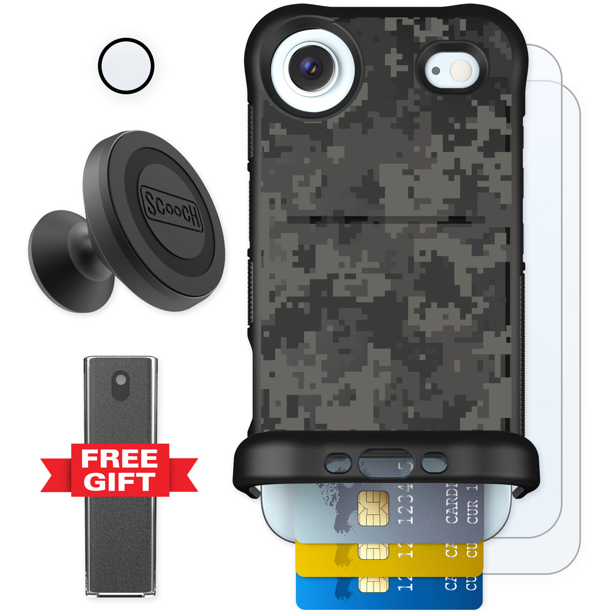 Scooch Wingmate Digi Camo for iPhone Air — Defender Bundle