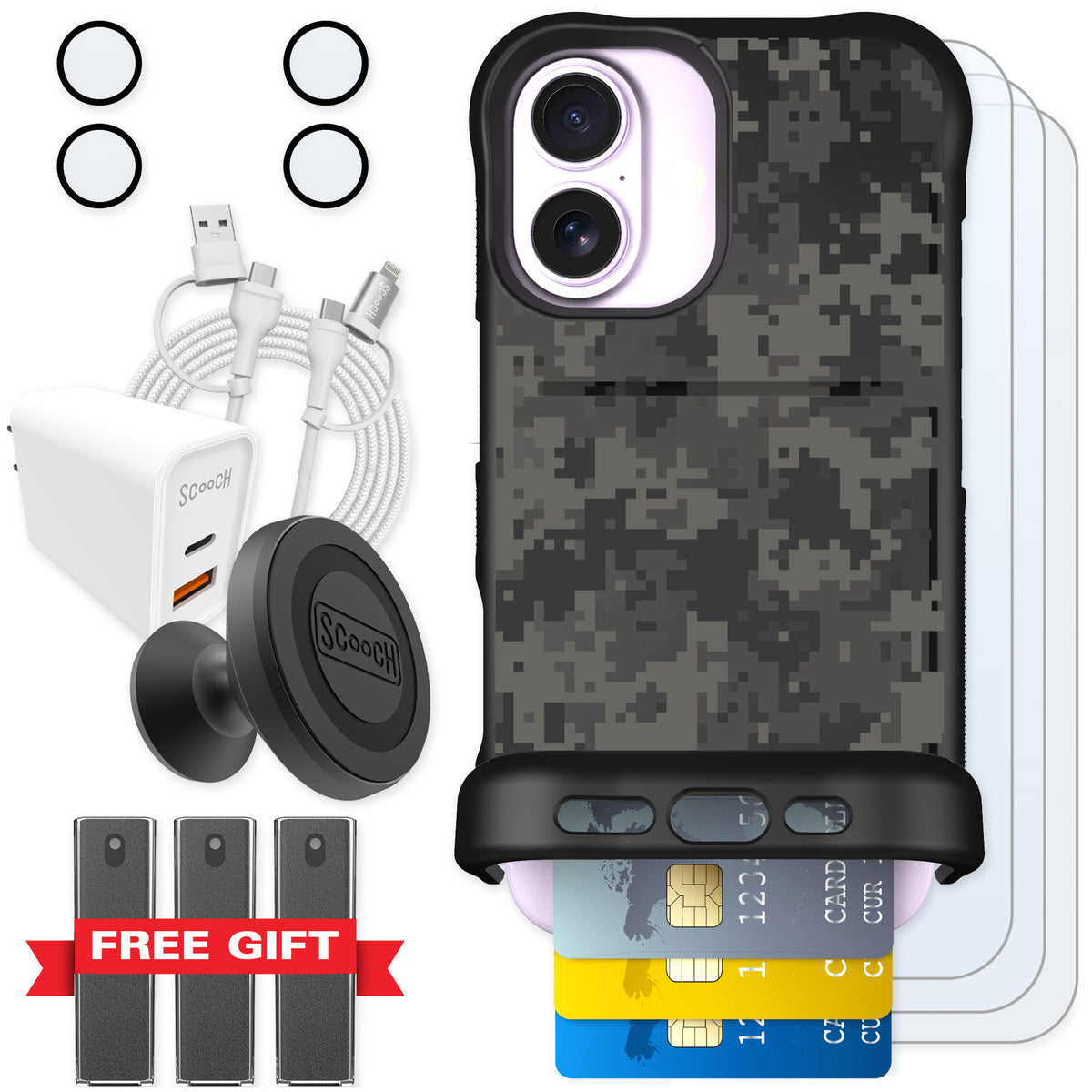 Scooch Wingmate Digi Camo for iPhone 17 — Ultimate Bundle