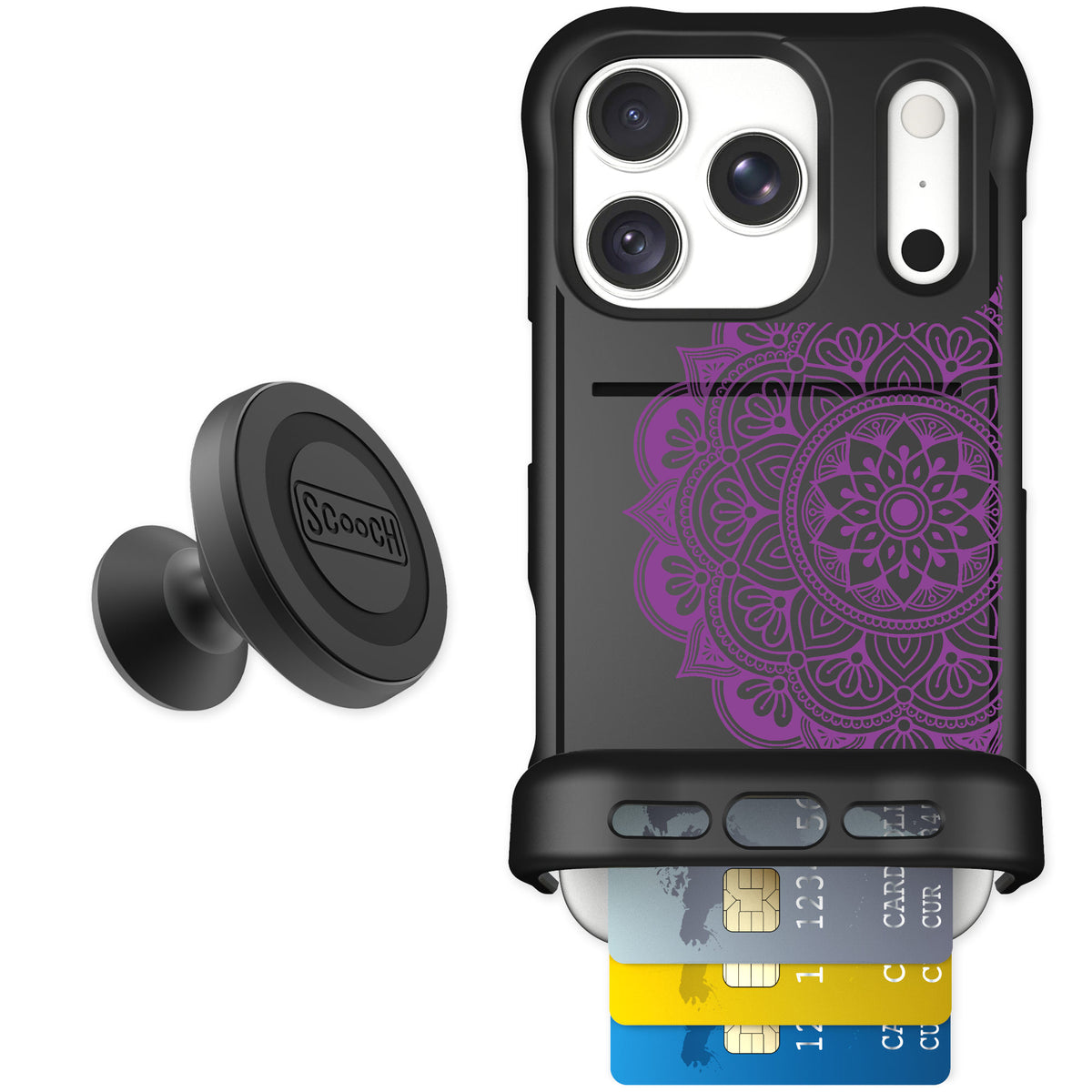 Scooch Wingmate Mandala Dreams for iPhone 18 Pro — Starter Bundle