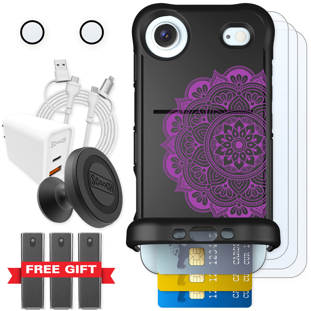Scooch Wingmate Mandala Dreams for iPhone Air — Ultimate Bundle
