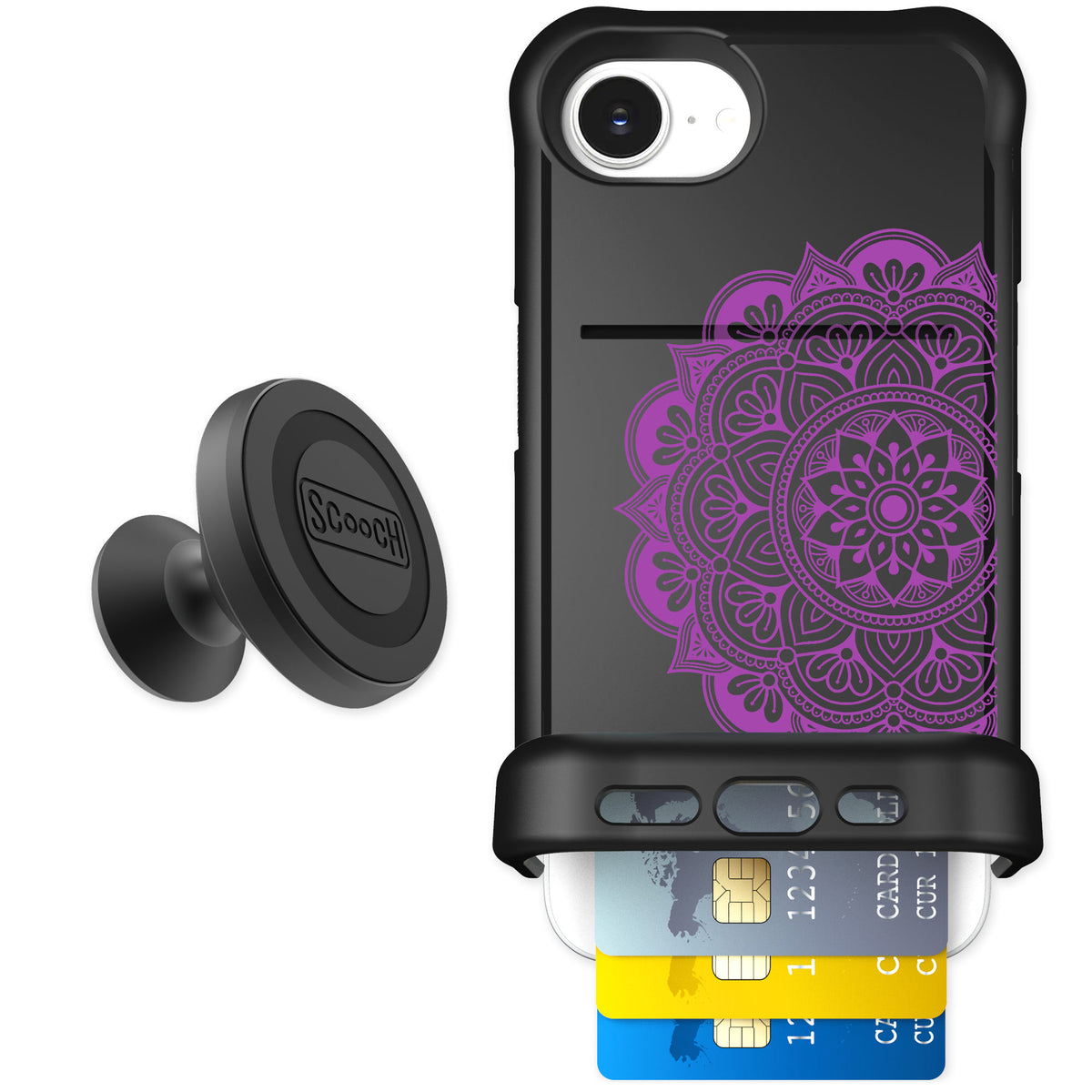 Scooch Wingmate Mandala Dreams for iPhone 16e — Starter Bundle