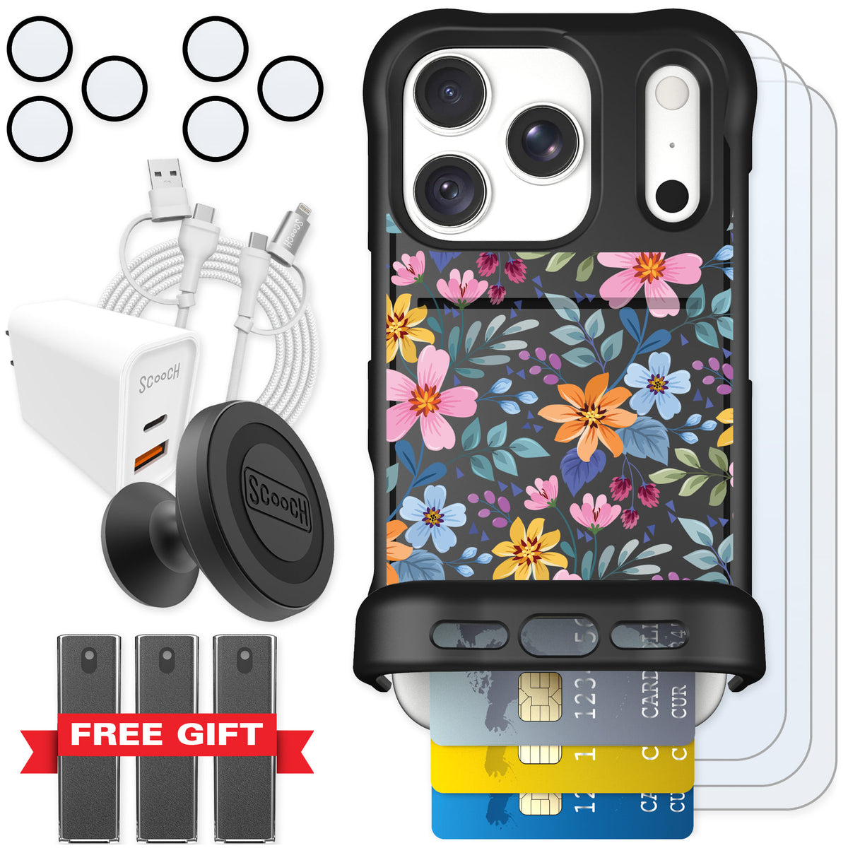 Scooch Wingmate Full Bloom for iPhone 18 Pro — Ultimate Bundle
