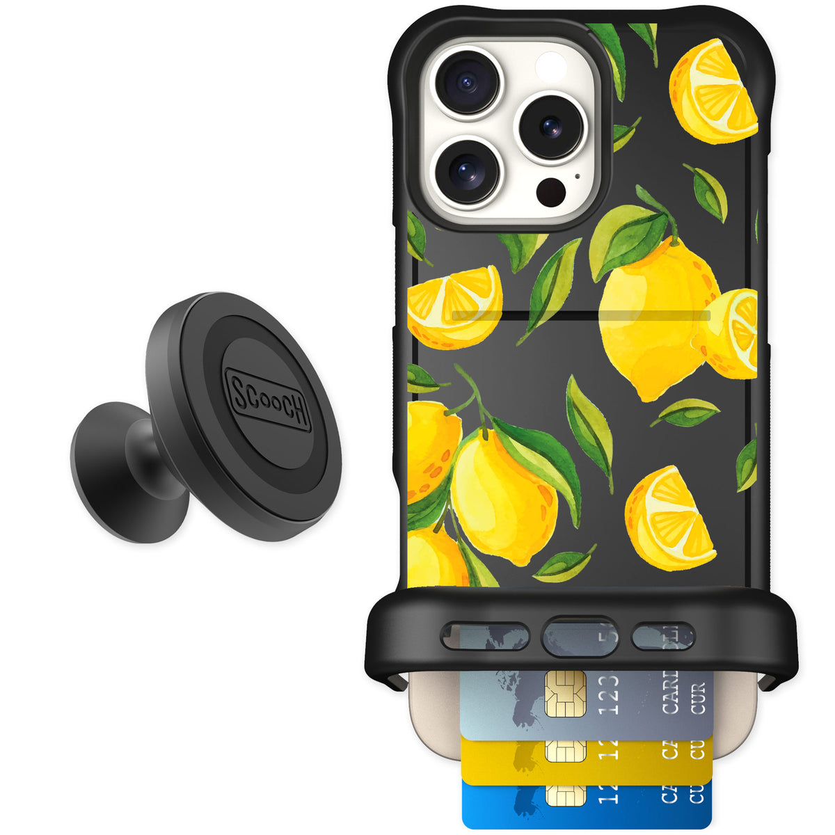 Scooch Wingmate Amalfi Lemons for iPhone 16 Pro Max — Starter Bundle