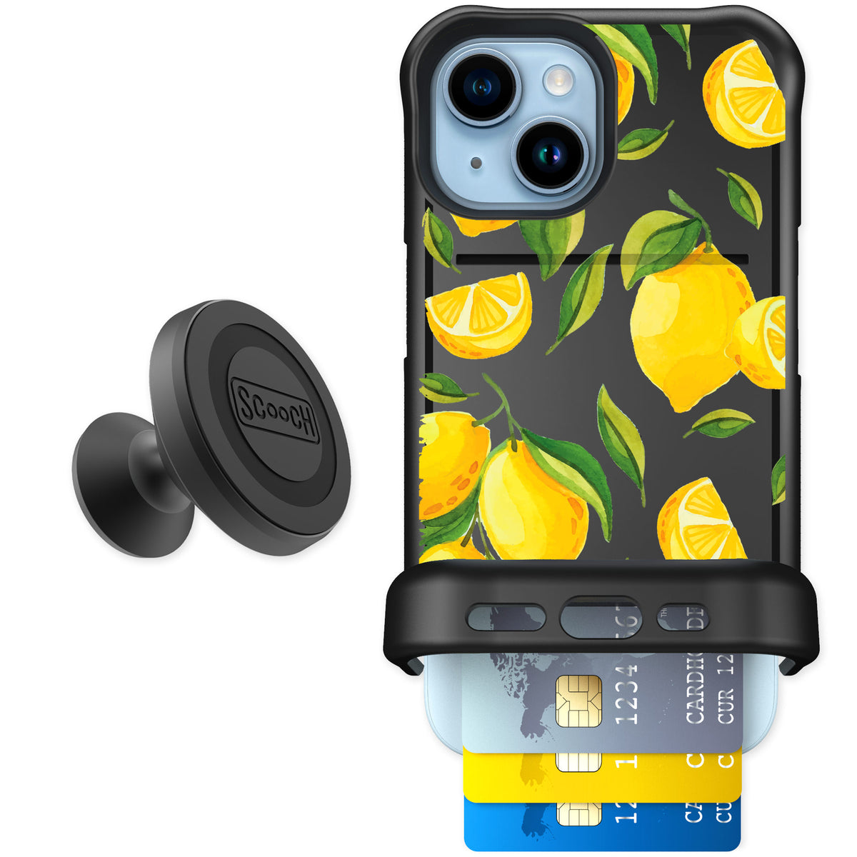 Scooch Wingmate Amalfi Lemons for iPhone 15 — Starter Bundle