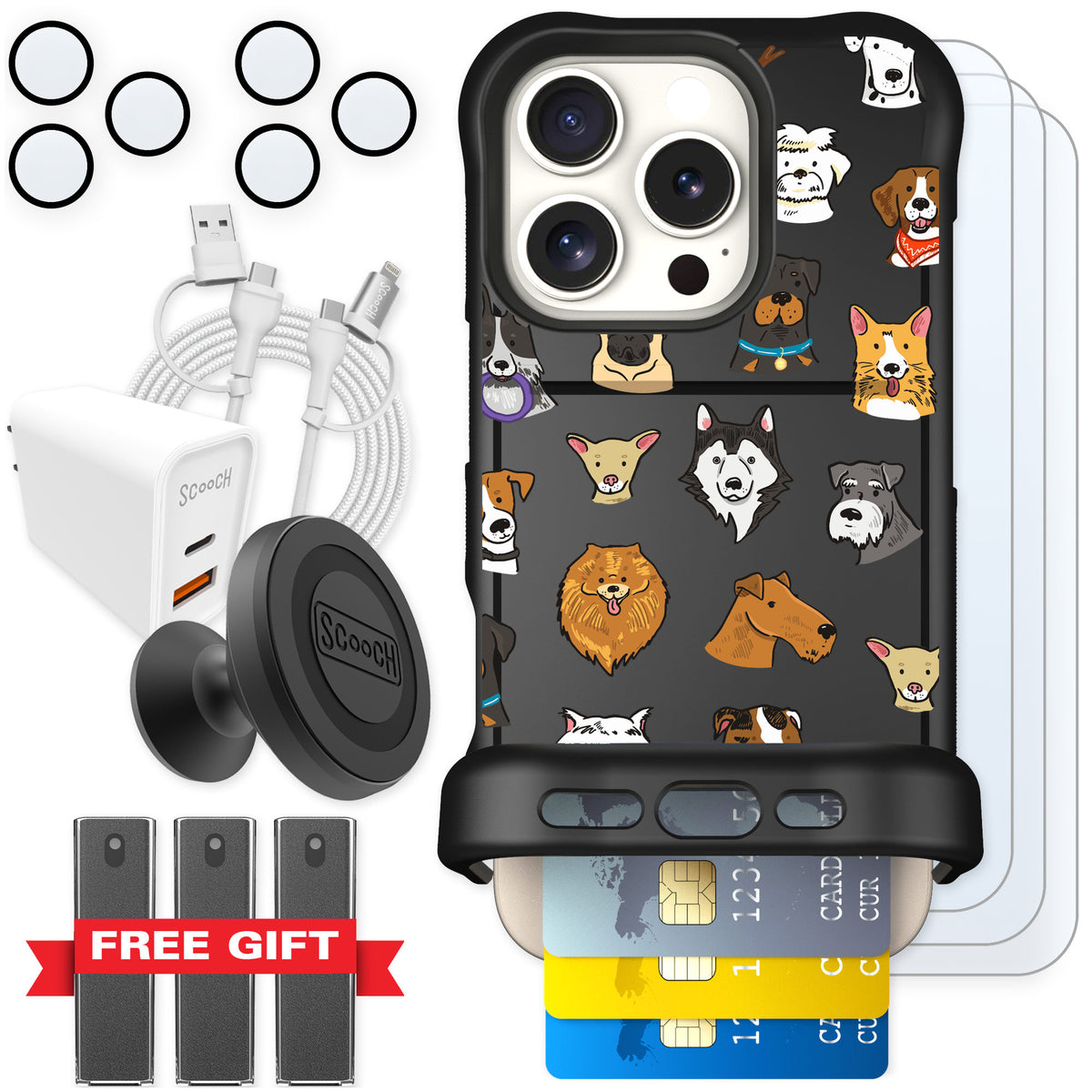 Scooch Wingmate Dog Squad for iPhone 16 Pro — Ultimate Bundle