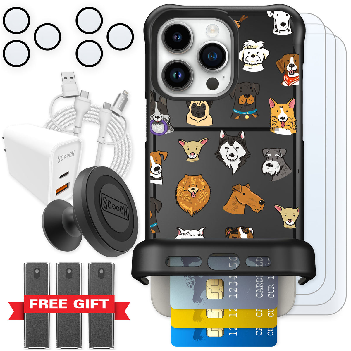 Scooch Wingmate Dog Squad for iPhone 15 Pro Max — Ultimate Bundle
