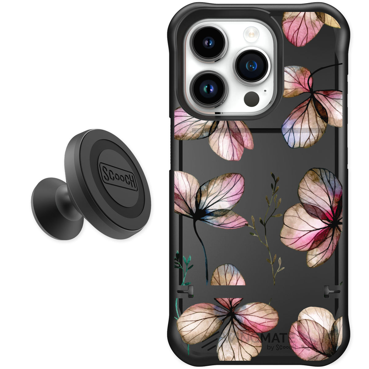 Scooch Wingmate Dried Flowers for iPhone 15 Pro — Starter Bundle