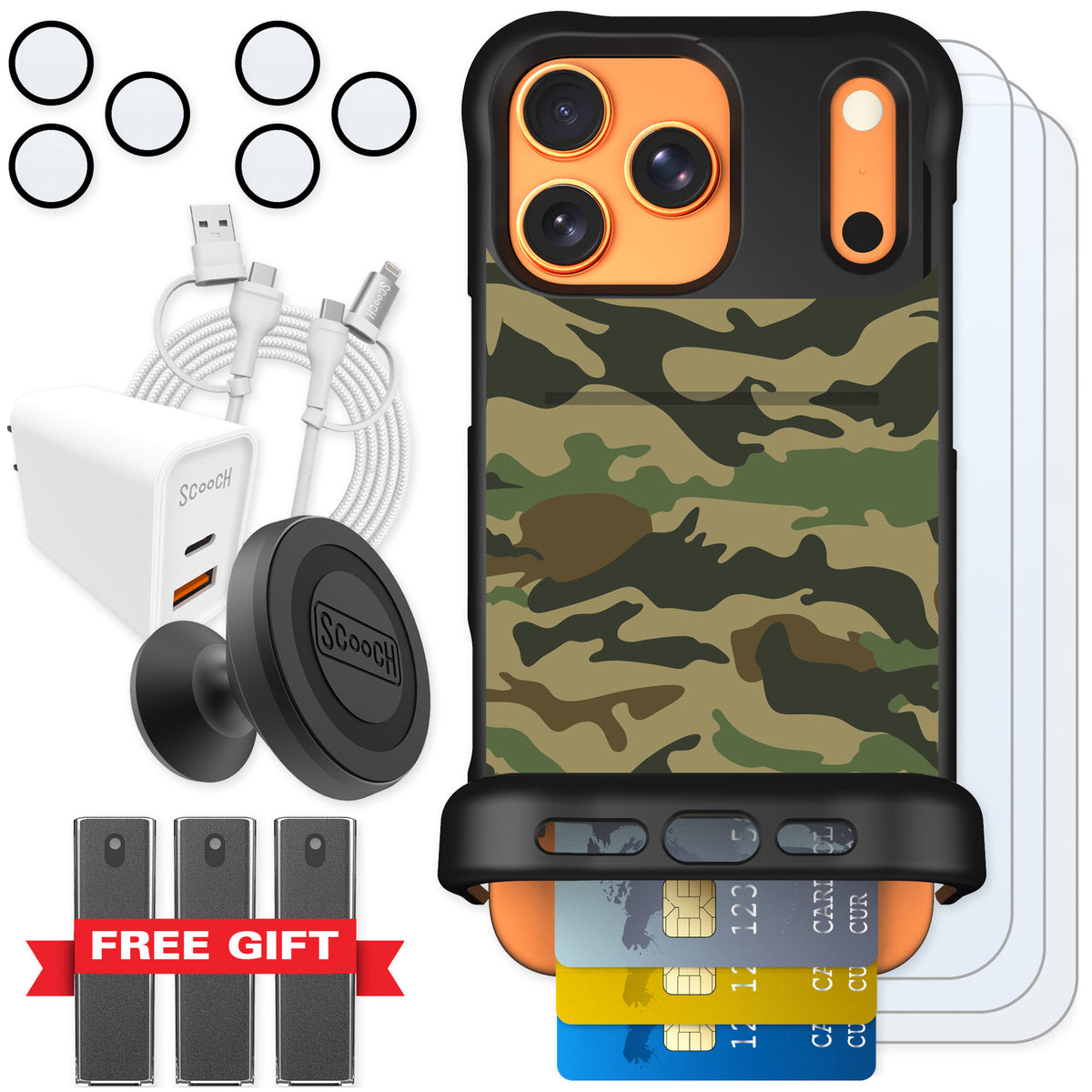 Scooch Wingmate Classic Camo for iPhone 17 Pro Max — Ultimate Bundle