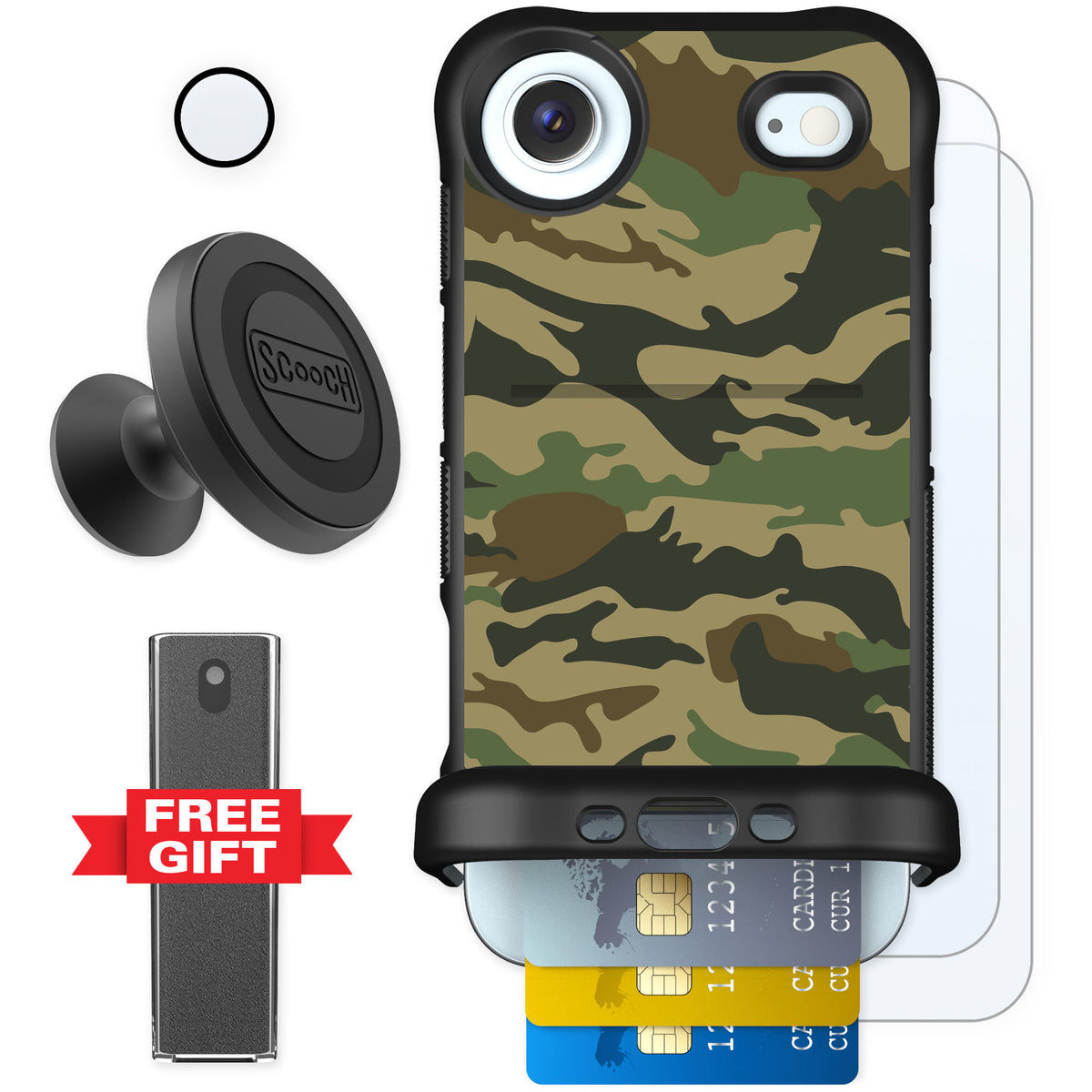 Scooch Wingmate Classic Camo for iPhone Air — Defender Bundle