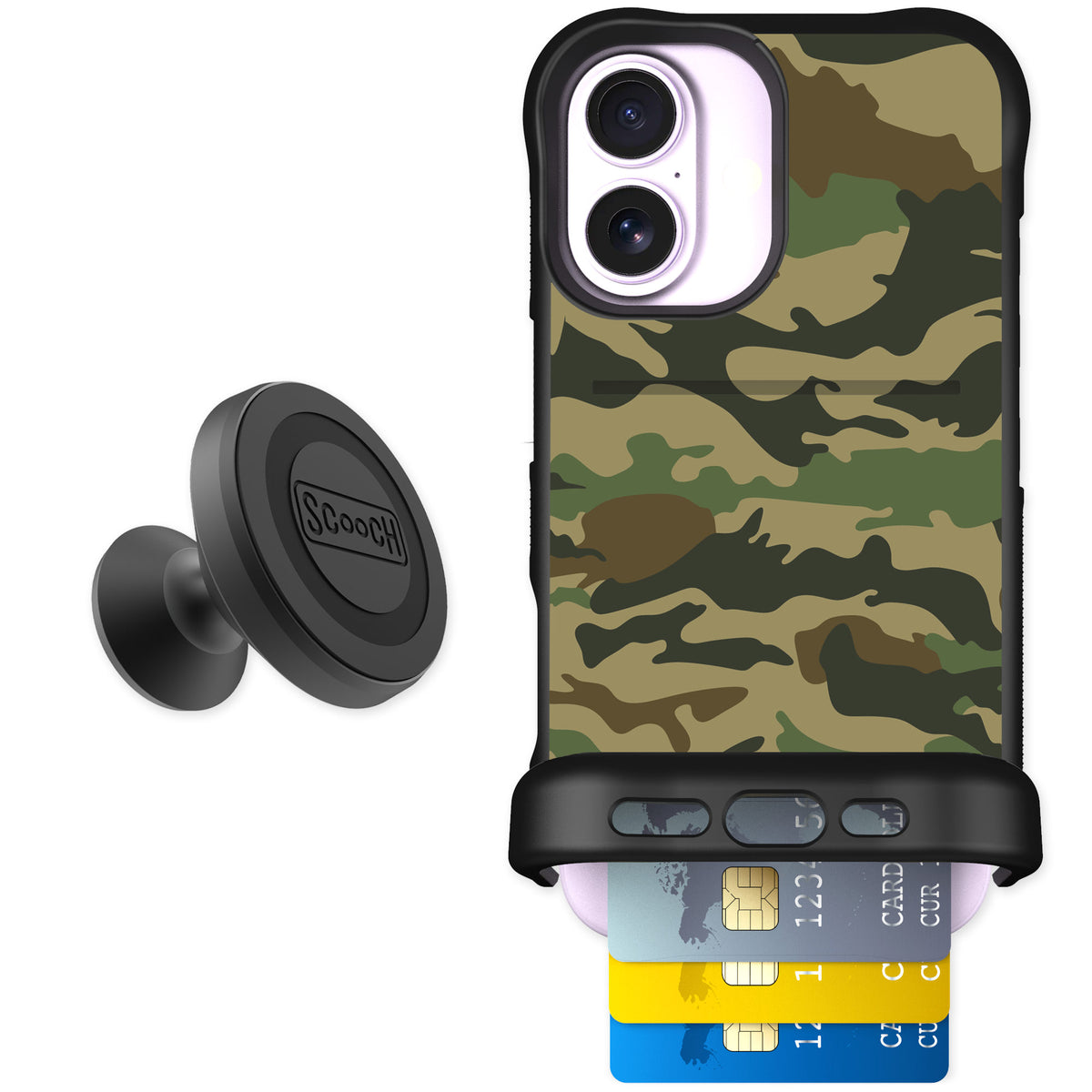 Scooch Wingmate Classic Camo for iPhone 17 — Starter Bundle
