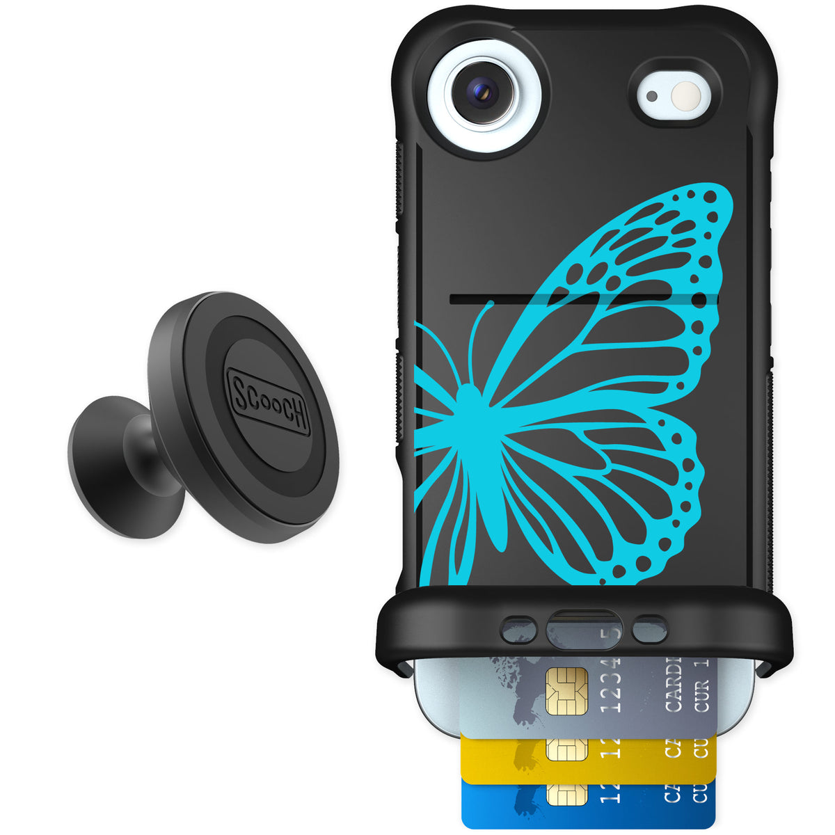 Scooch Wingmate Azure Butterfly for iPhone Air — Starter Bundle