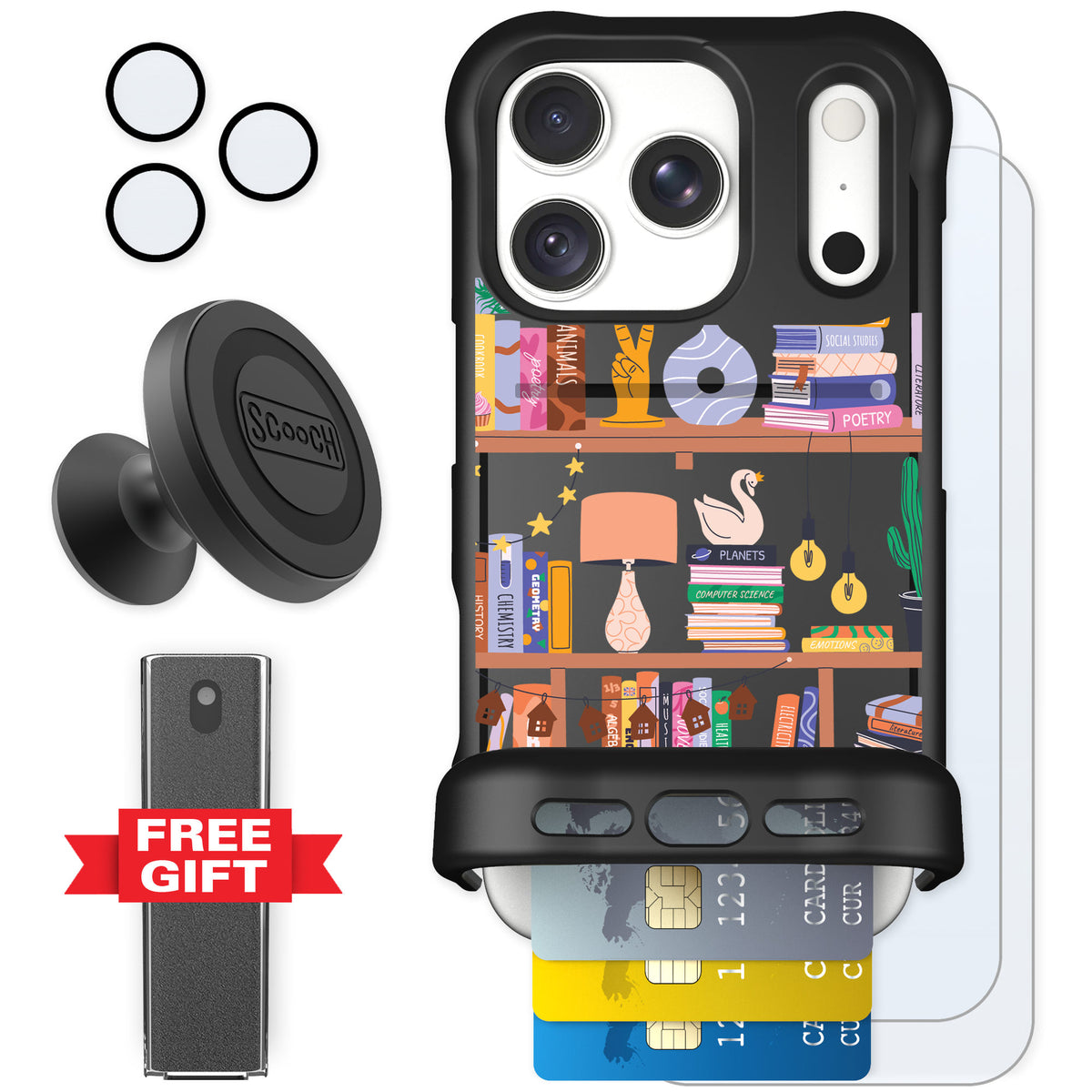 Scooch Wingmate Little Library for iPhone 18 Pro — Defender Bundle