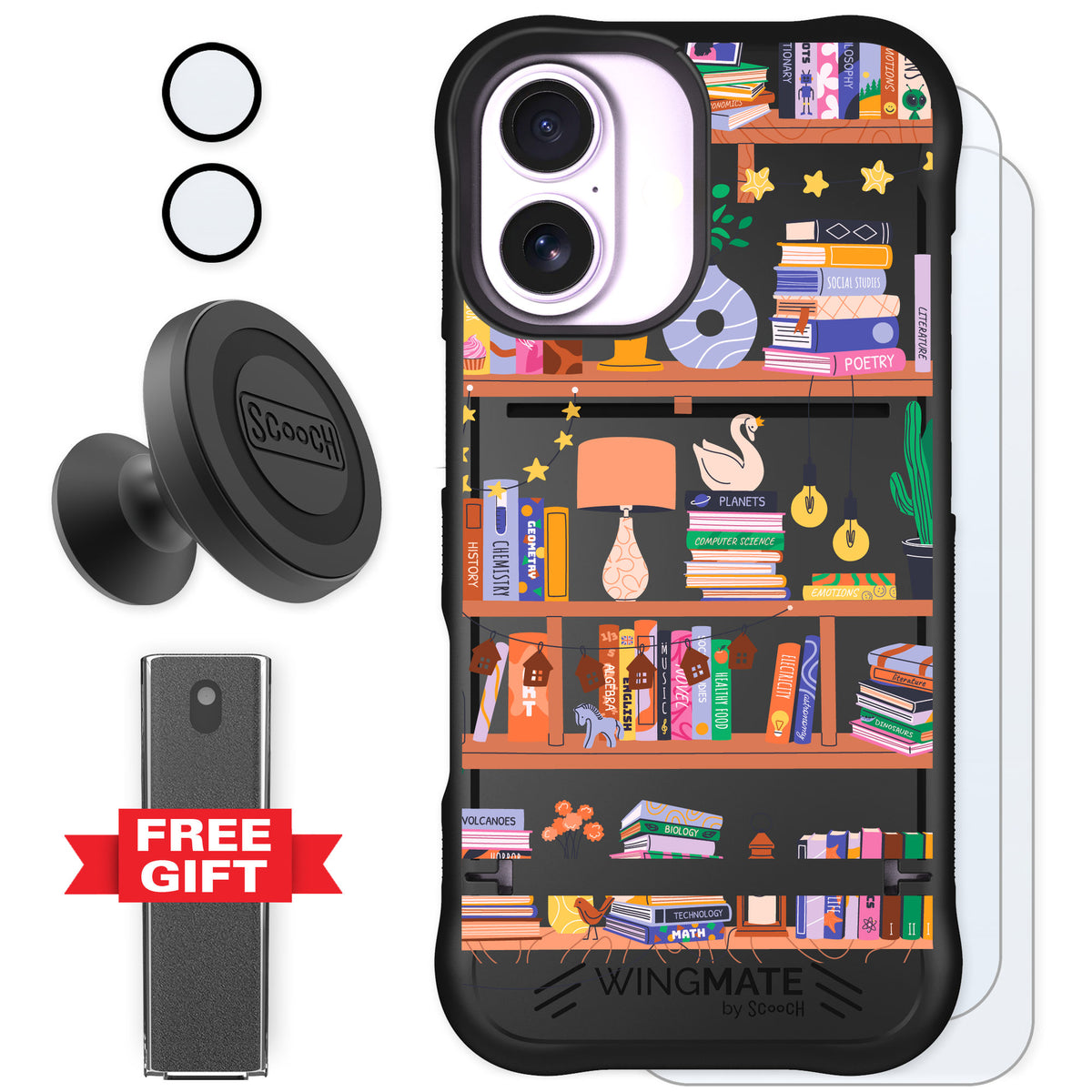 Scooch Wingmate Little Library for iPhone 17 — Defender Bundle