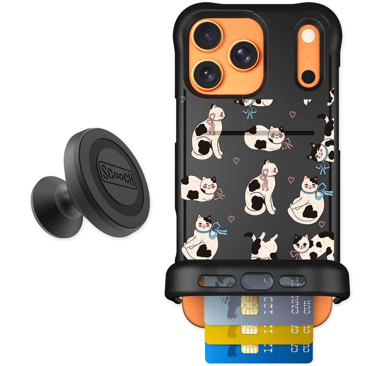 Scooch Wingmate Bow Kitties for iPhone 17 Pro Max — Starter Bundle