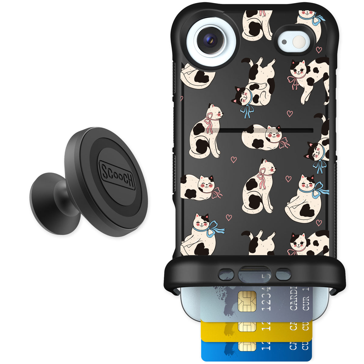 Scooch Wingmate Bow Kitties for iPhone Air — Starter Bundle