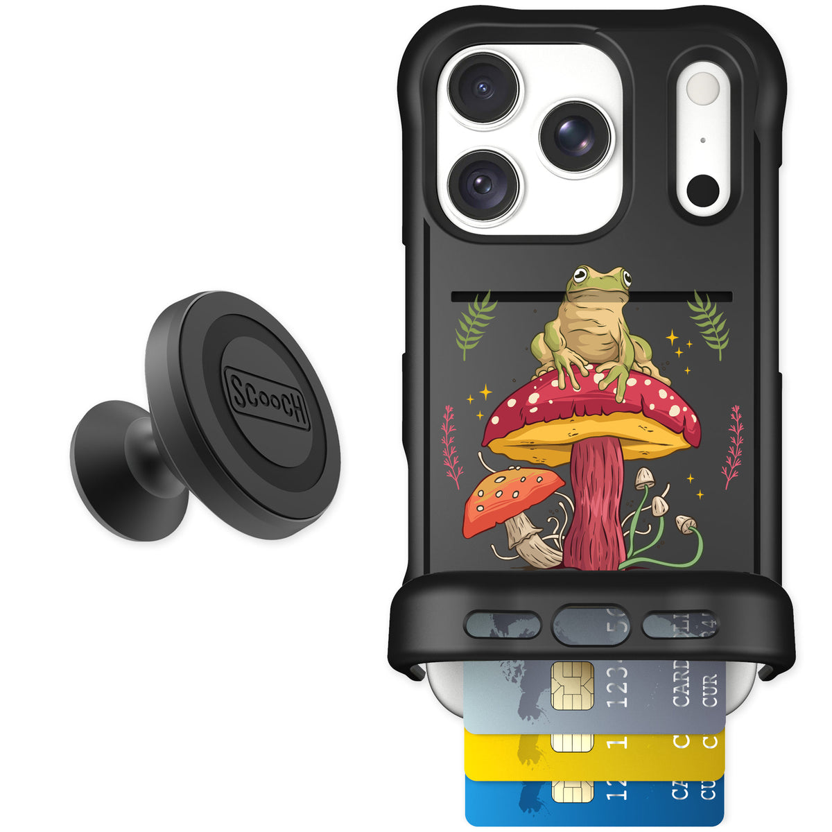 Scooch Wingmate Toadstool Frog for iPhone 18 Pro — Starter Bundle