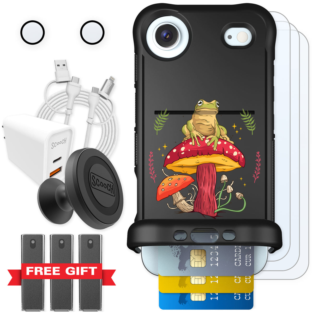 Scooch Wingmate Toadstool Frog for iPhone Air — Ultimate Bundle