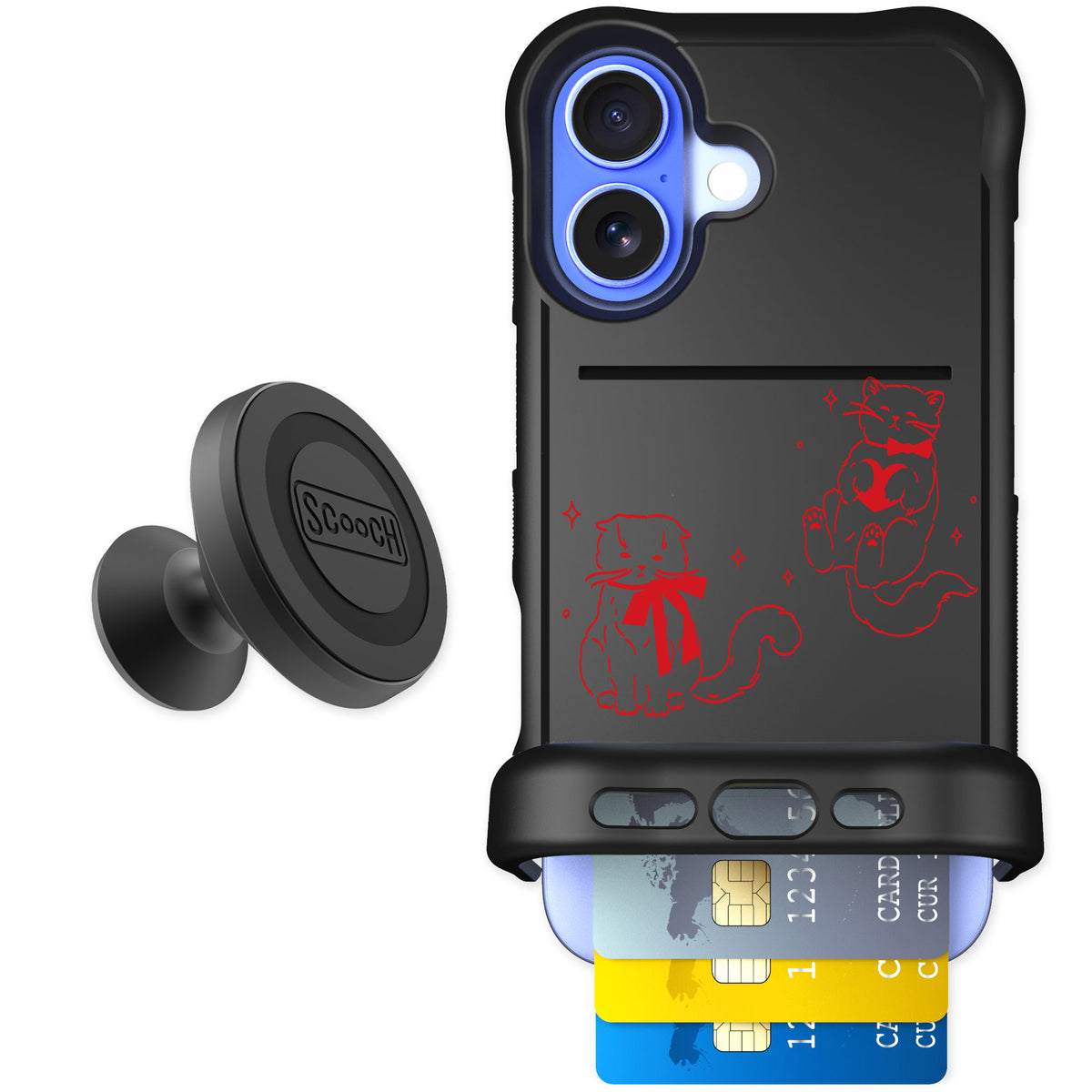 Scooch Wingmate Cupid's Cats for iPhone 16 — Starter Bundle