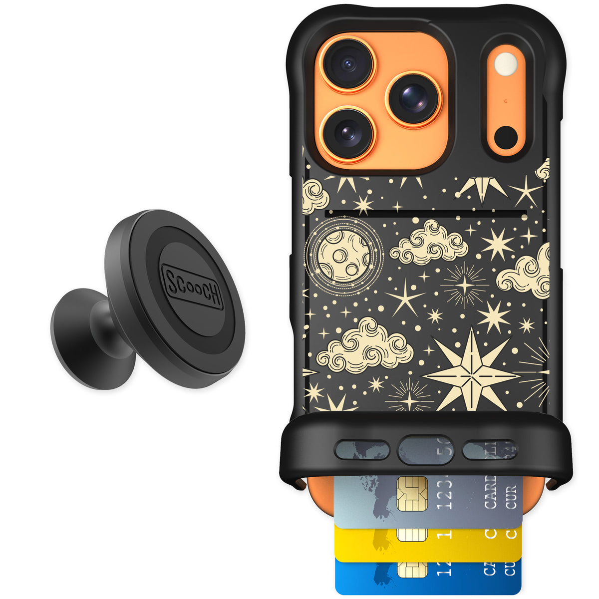 Scooch Wingmate Celestial Sleep for iPhone 17 Pro — Starter Bundle