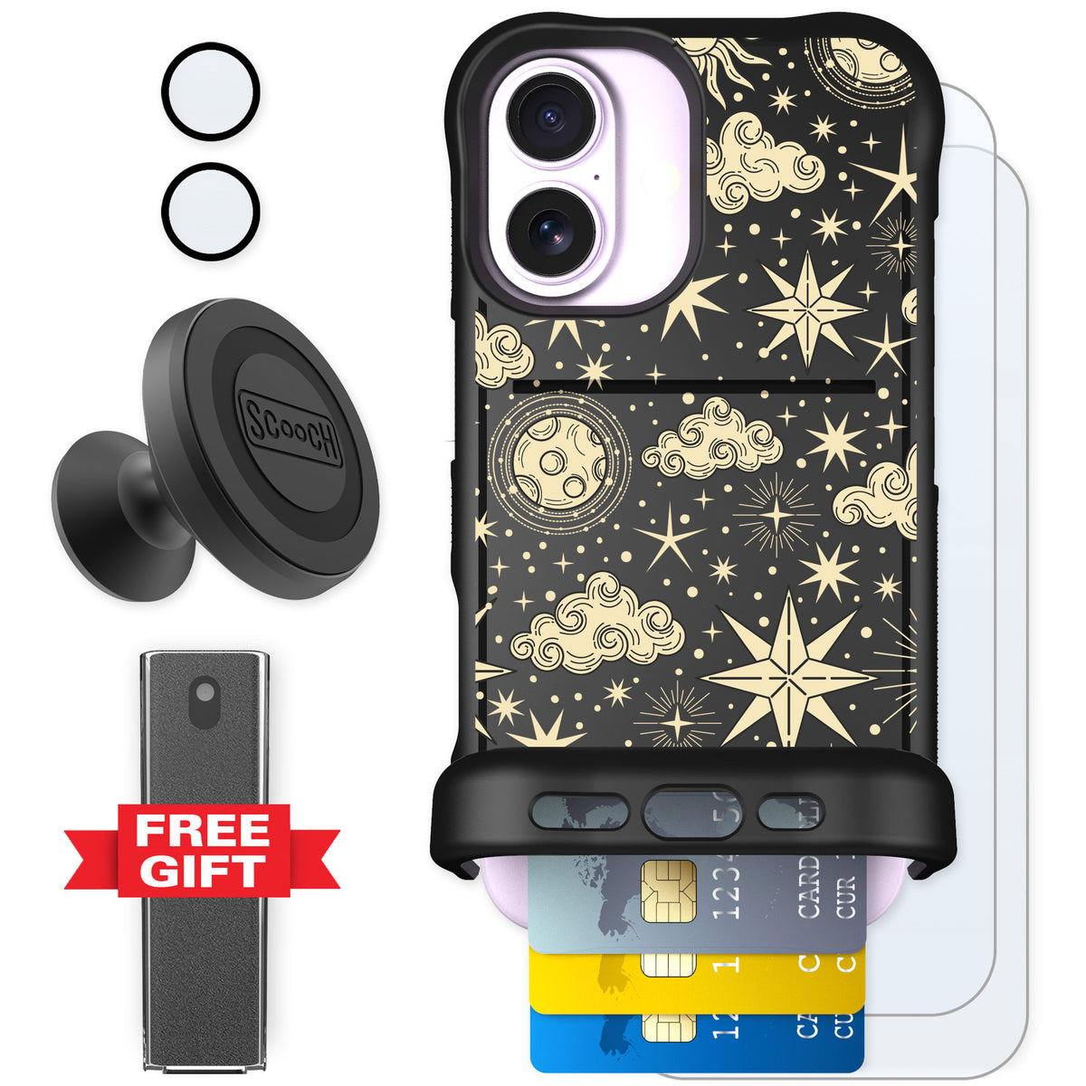 Scooch Wingmate Celestial Sleep for iPhone 17 — Defender Bundle