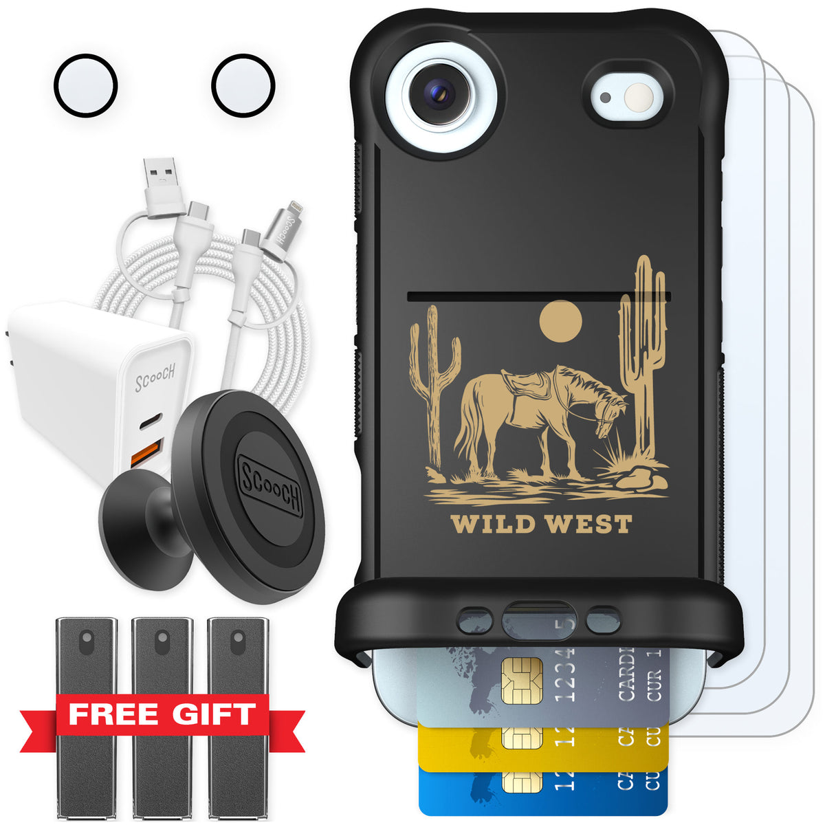Scooch Wingmate Wild West for iPhone Air — Ultimate Bundle