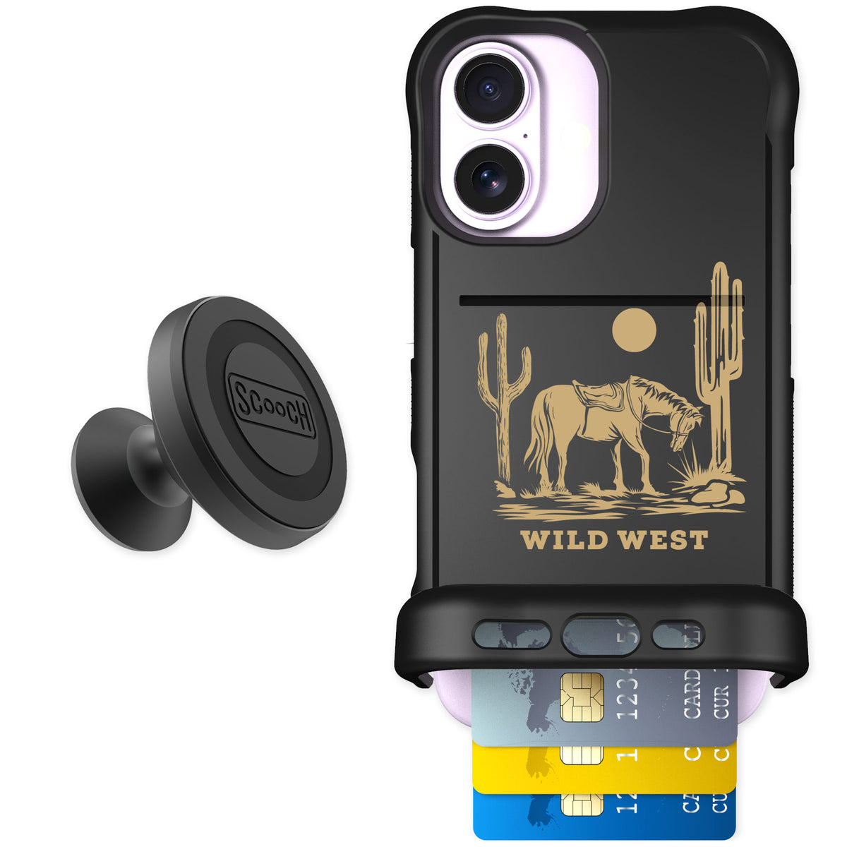 Scooch Wingmate Wild West for iPhone 17 — Starter Bundle