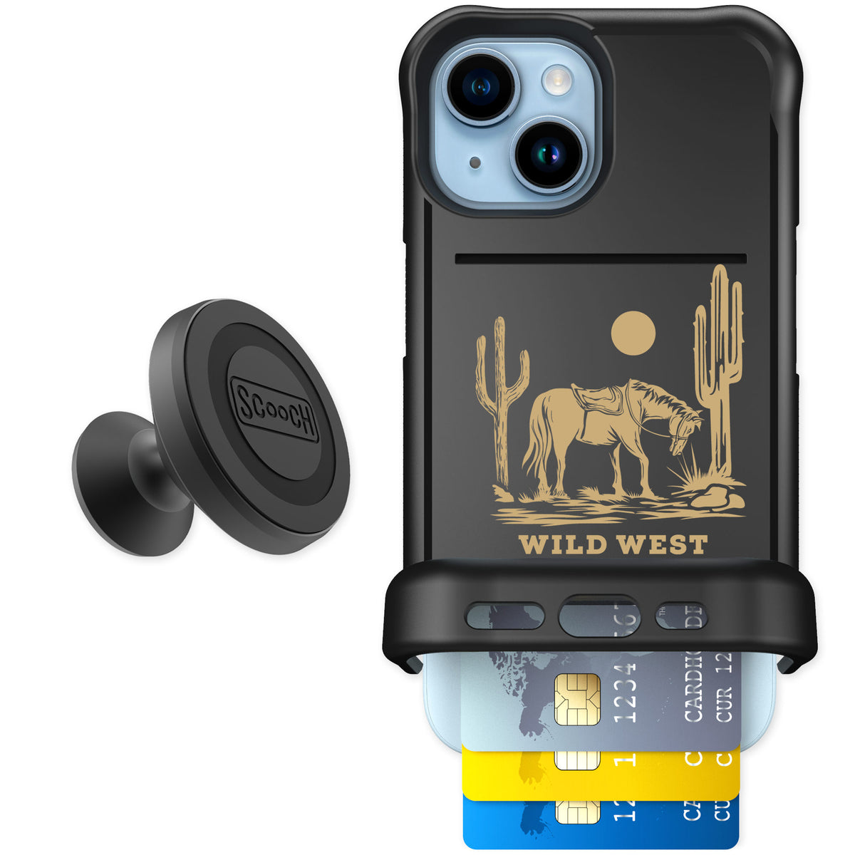 Scooch Wingmate Wild West for iPhone 15 — Starter Bundle