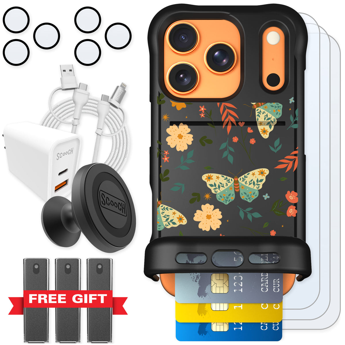 Scooch Wingmate Boho Nights for iPhone 17 Pro — Ultimate Bundle