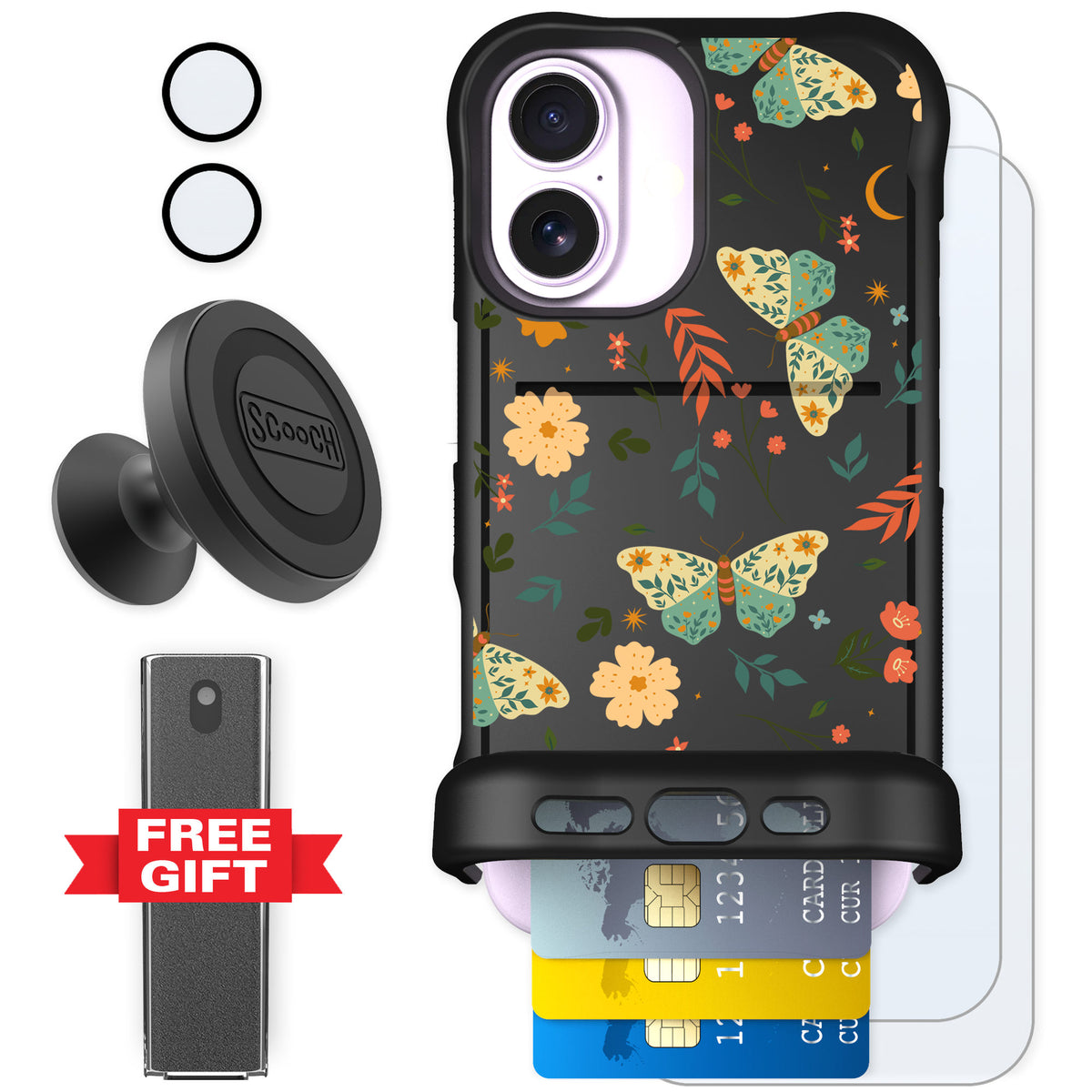 Scooch Wingmate Boho Nights for iPhone 17 — Defender Bundle