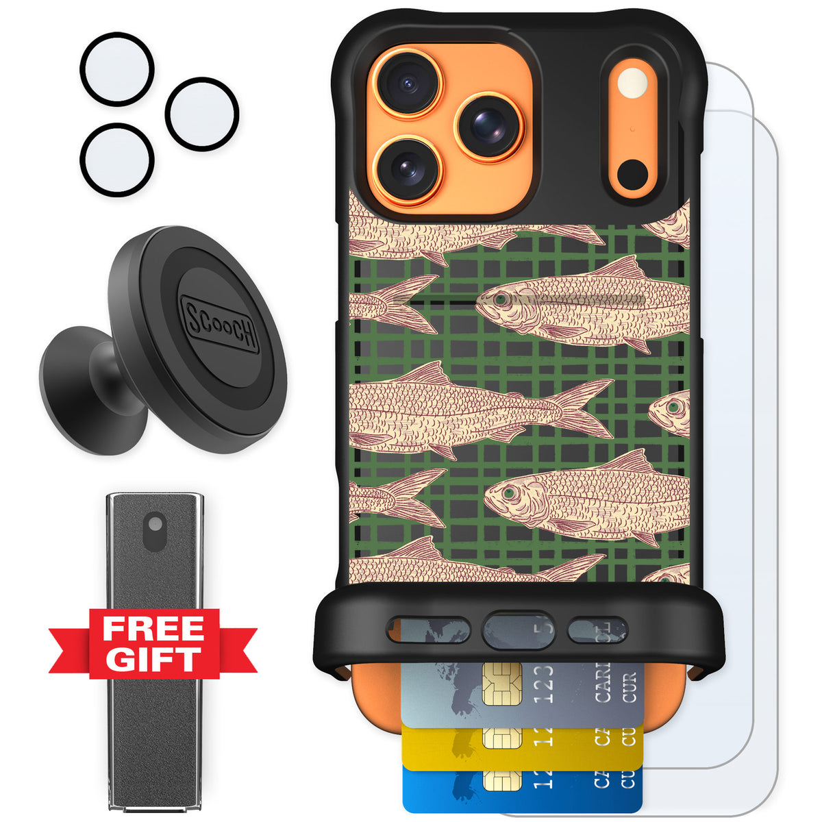 Scooch Wingmate Fresh Catch for iPhone 17 Pro Max — Defender Bundle