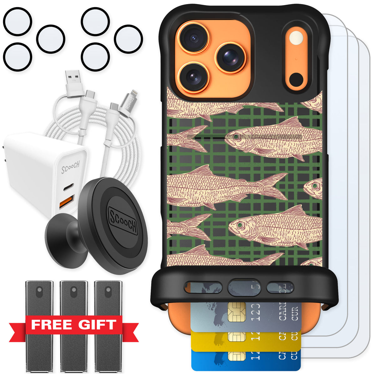 Scooch Wingmate Fresh Catch for iPhone 17 Pro Max — Ultimate Bundle