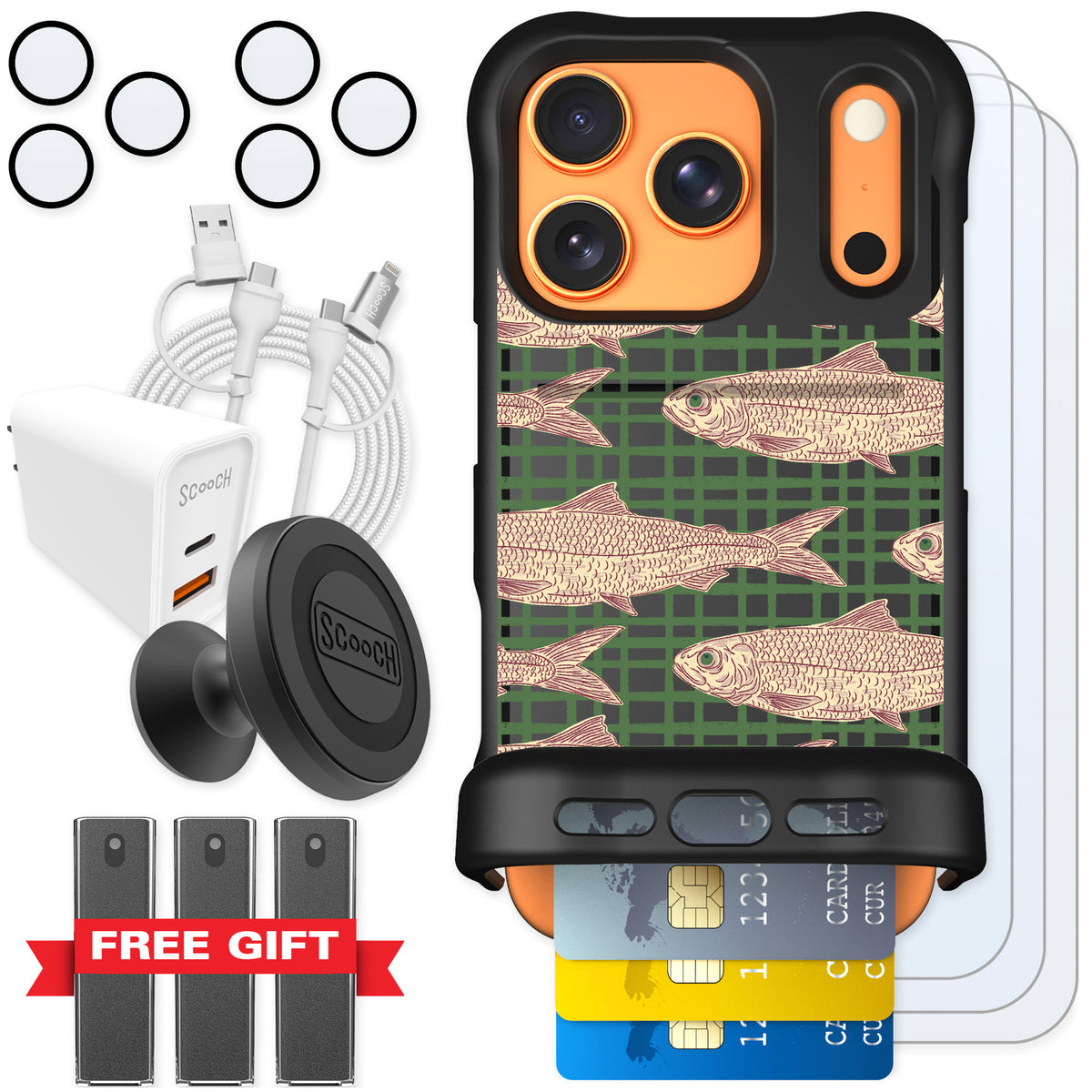 Scooch Wingmate Fresh Catch for iPhone 17 Pro — Ultimate Bundle