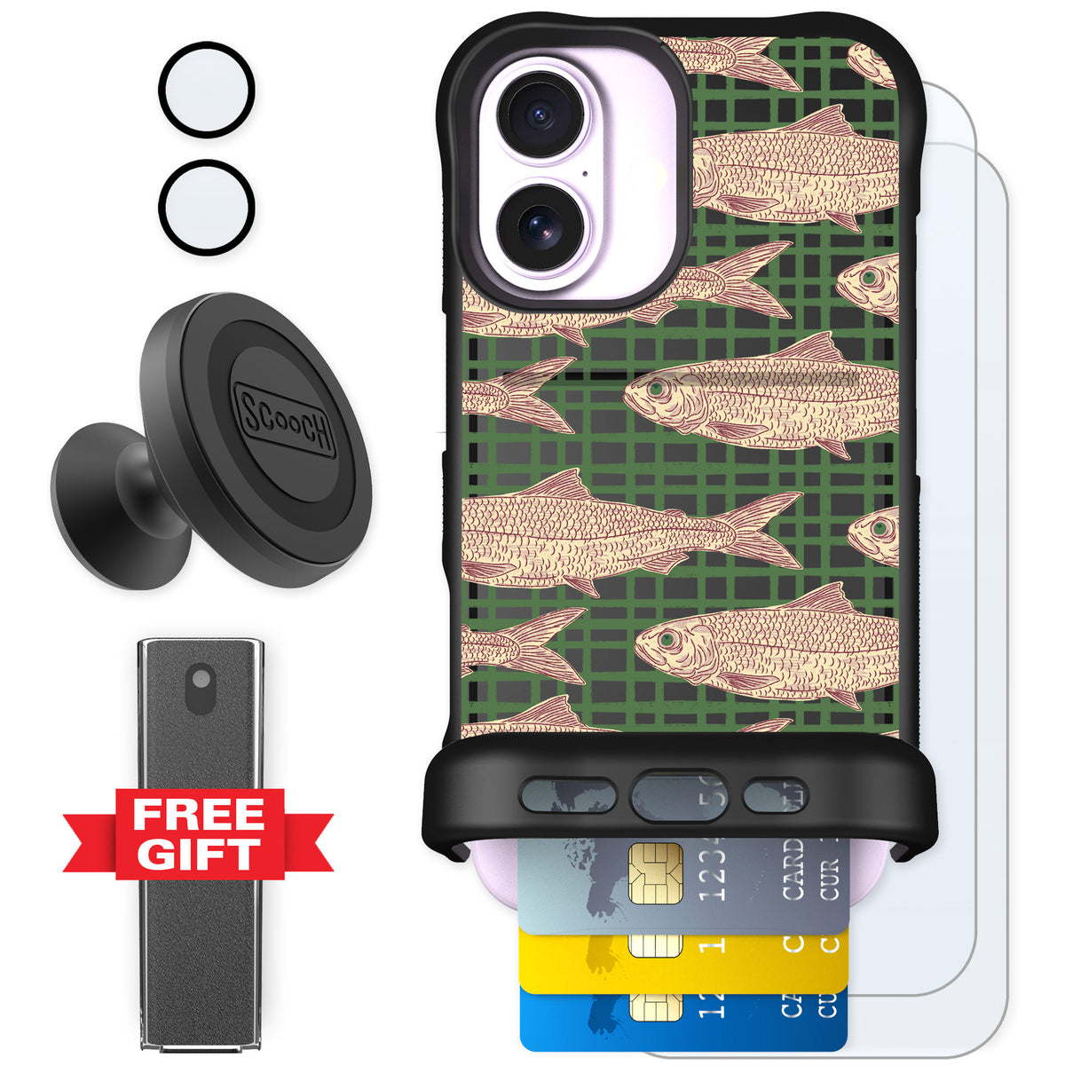 Scooch Wingmate Fresh Catch for iPhone 17 — Defender Bundle