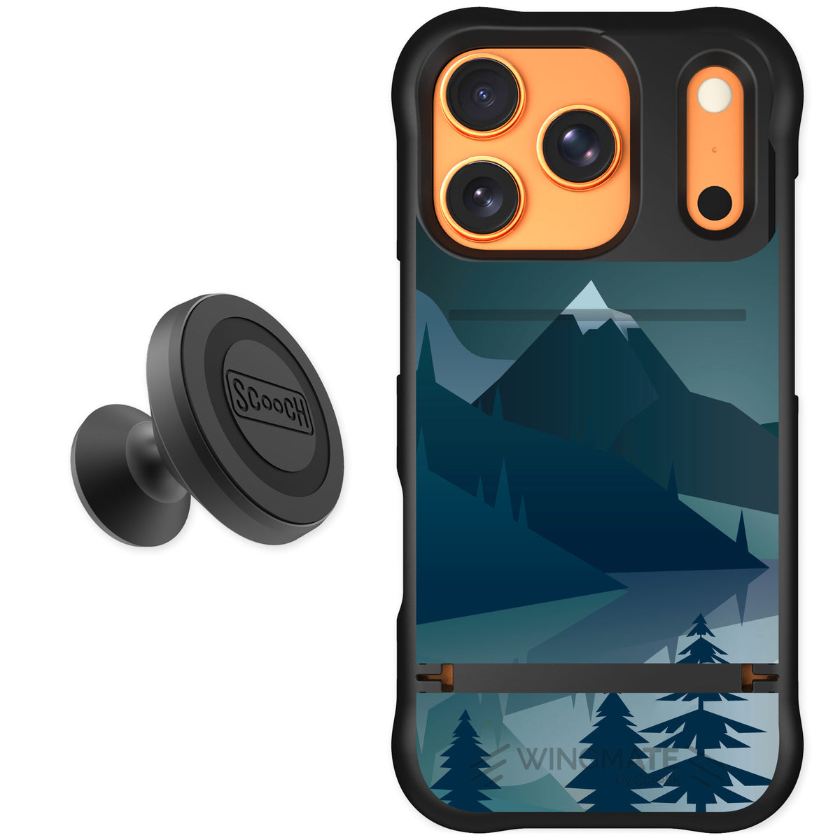 Scooch Wingmate Midnight Ridge for iPhone 17 Pro — Starter Bundle