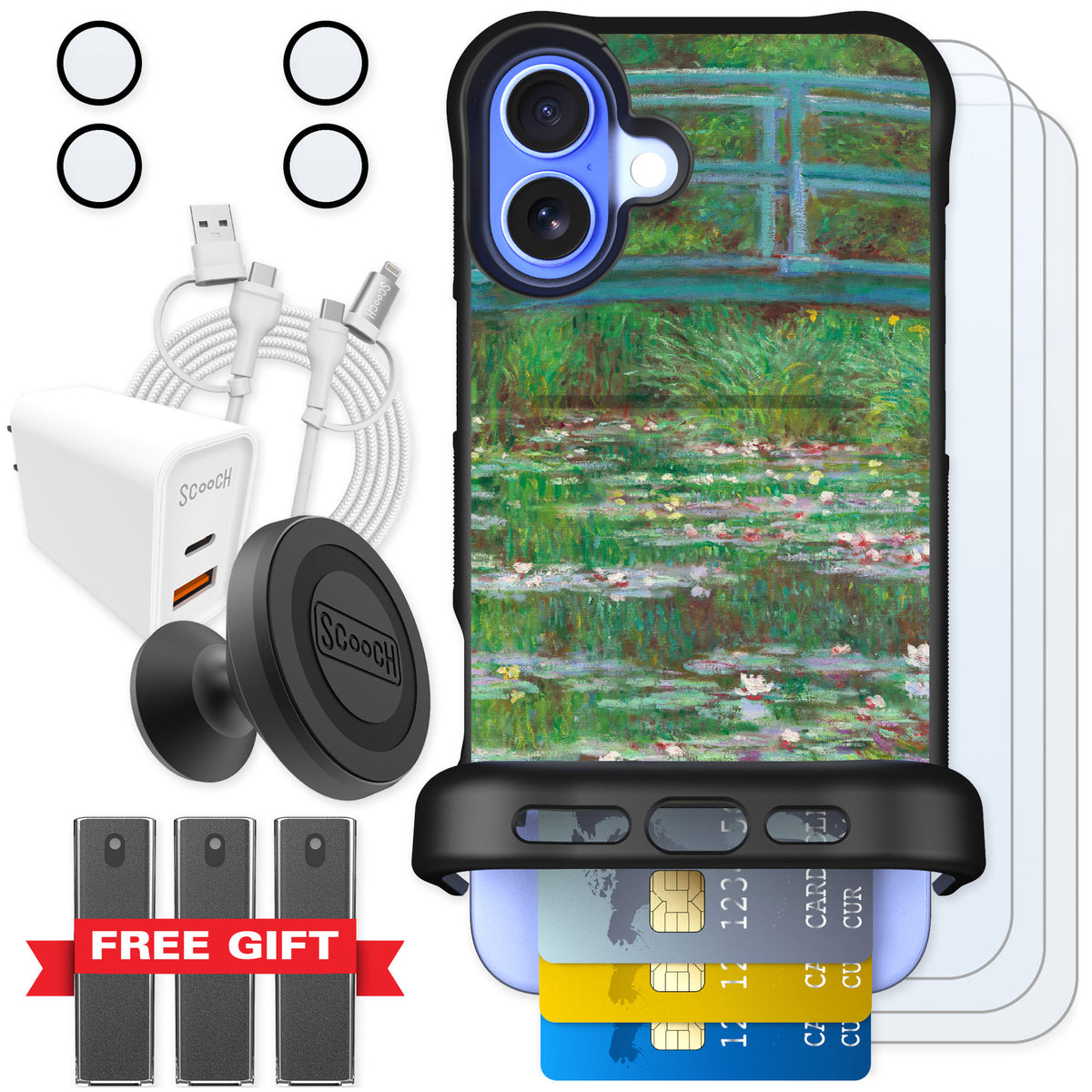 Scooch Wingmate Japanese Footbridge for iPhone 16 Plus β Ultimate Bundle