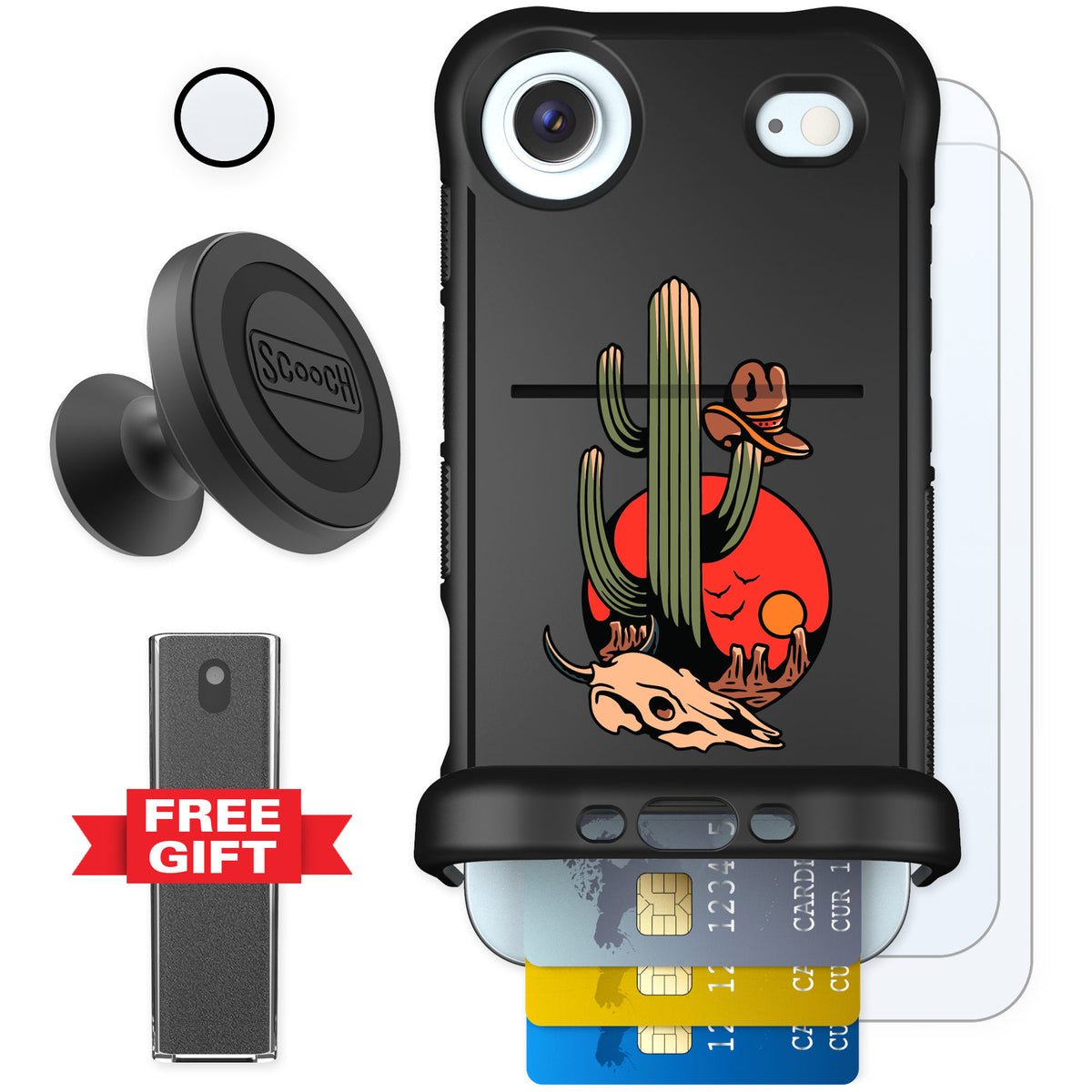 Scooch Wingmate Cactus Flash for iPhone Air — Defender Bundle