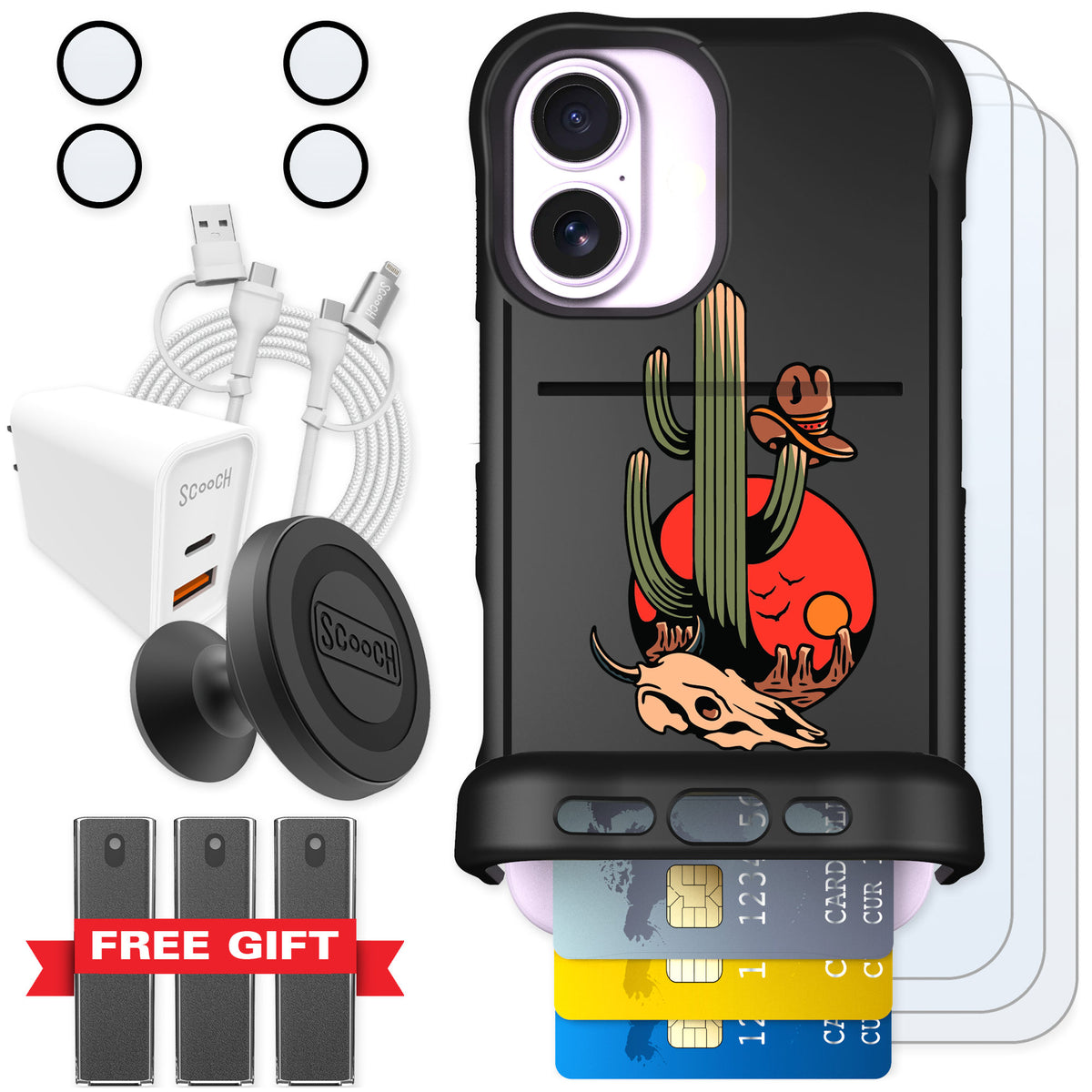 Scooch Wingmate Cactus Flash for iPhone 17 — Ultimate Bundle